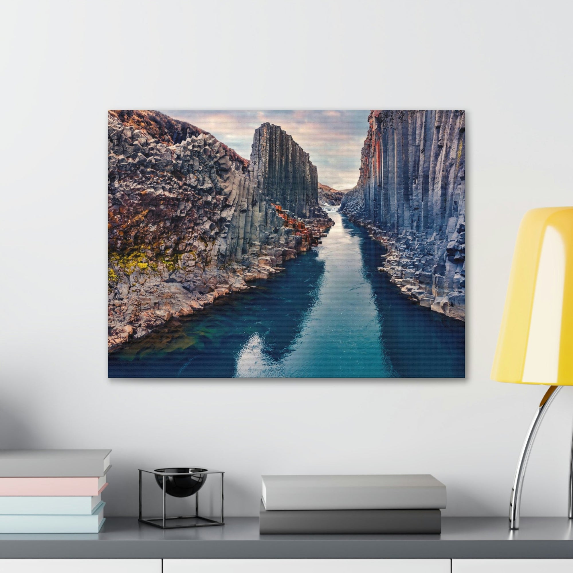 Amazing Morning in a Canyon Scene Beautiful Breathtaking and Spectacular Beauty Nature Scene Great Summer in a Canyon and River Wall Art Ready to Hang Unframed-Express Your Love Gifts