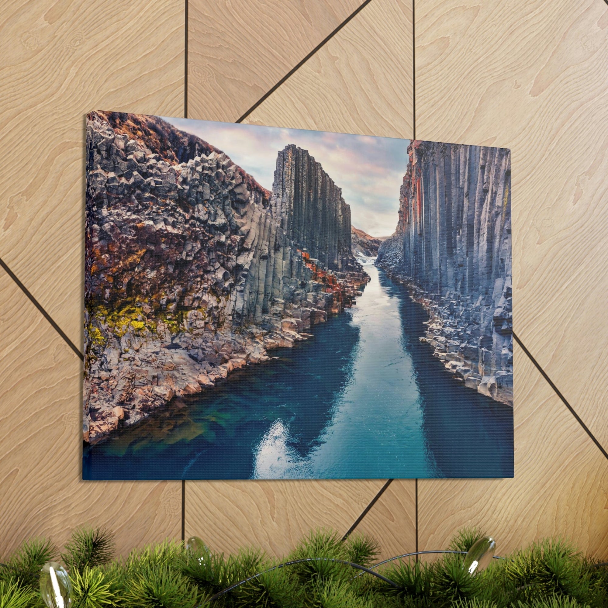 Amazing Morning in a Canyon Scene Beautiful Breathtaking and Spectacular Beauty Nature Scene Great Summer in a Canyon and River Wall Art Ready to Hang Unframed-Express Your Love Gifts