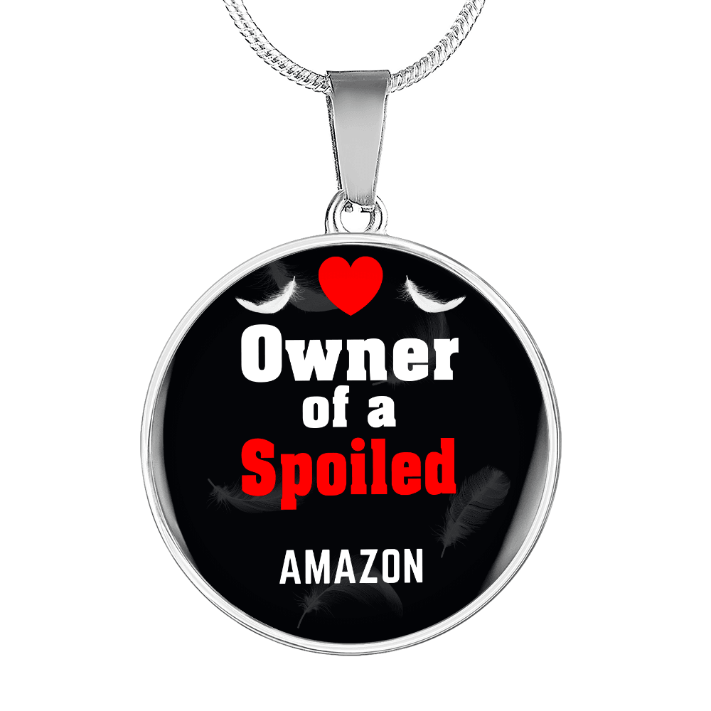 Amazon Bird Owner Necklace Circle Pendant Stainless Steel or 18k Gold 18-22"-Express Your Love Gifts