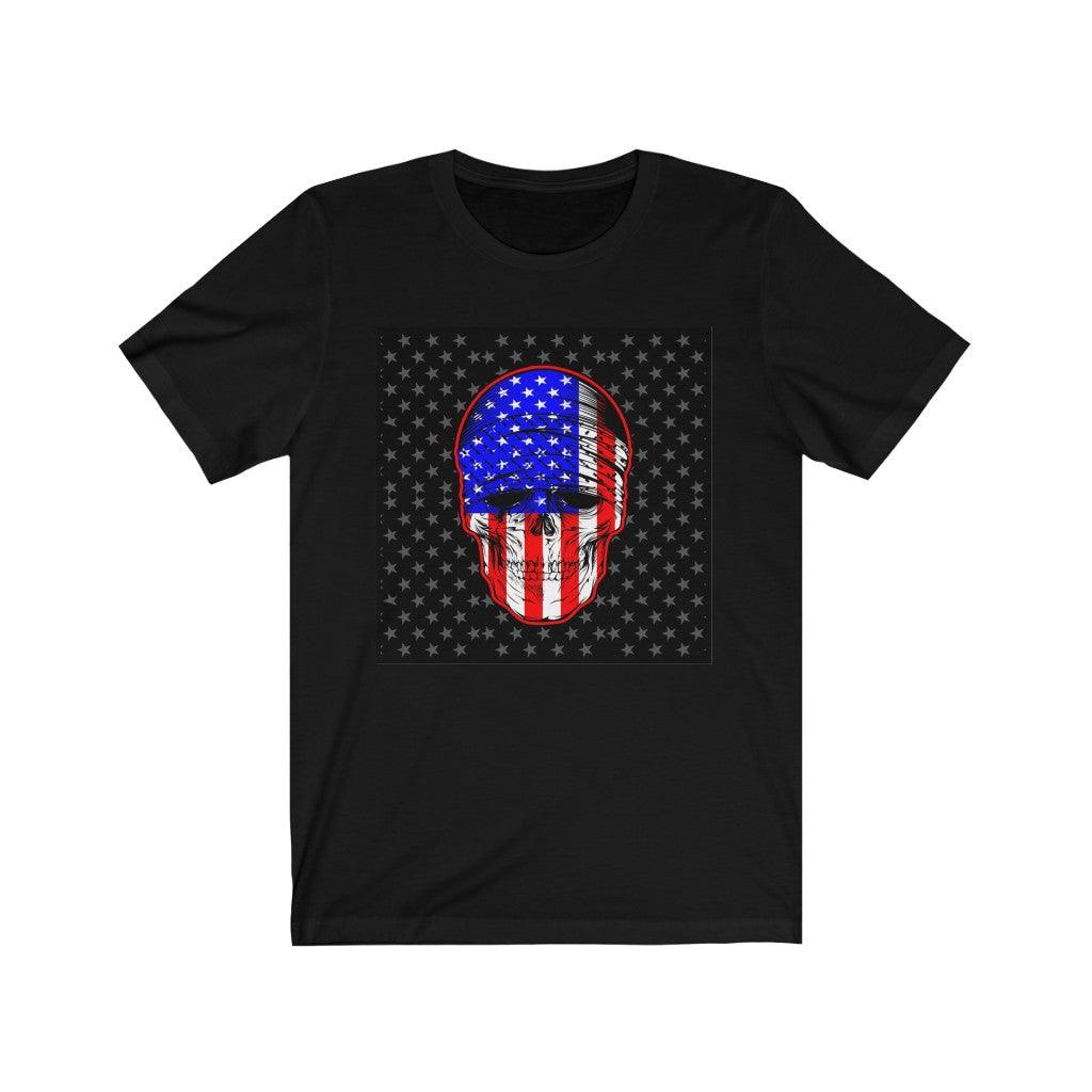 American Flag Skull Patriotic TShirt-Express Your Love Gifts