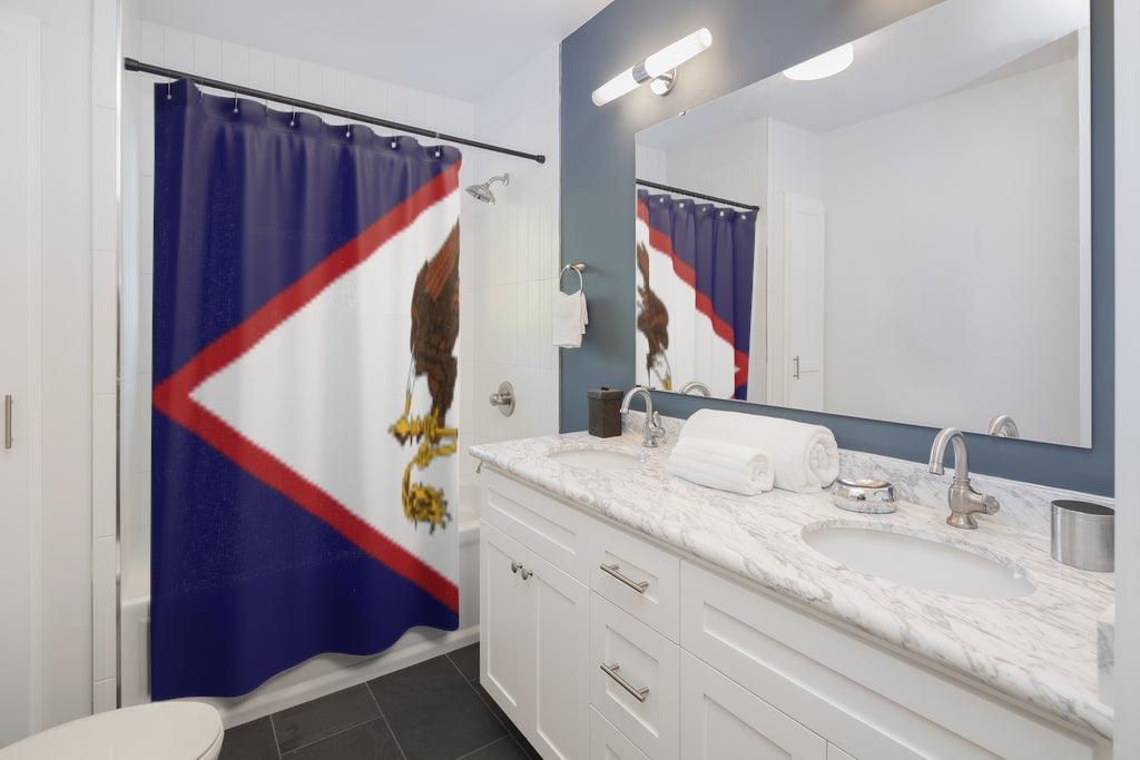American Samoa Flag Stylish Design 71" x 74" Elegant Waterproof Shower Curtain for a Spa-like Bathroom Paradise Exceptional Craftsmanship-Express Your Love Gifts