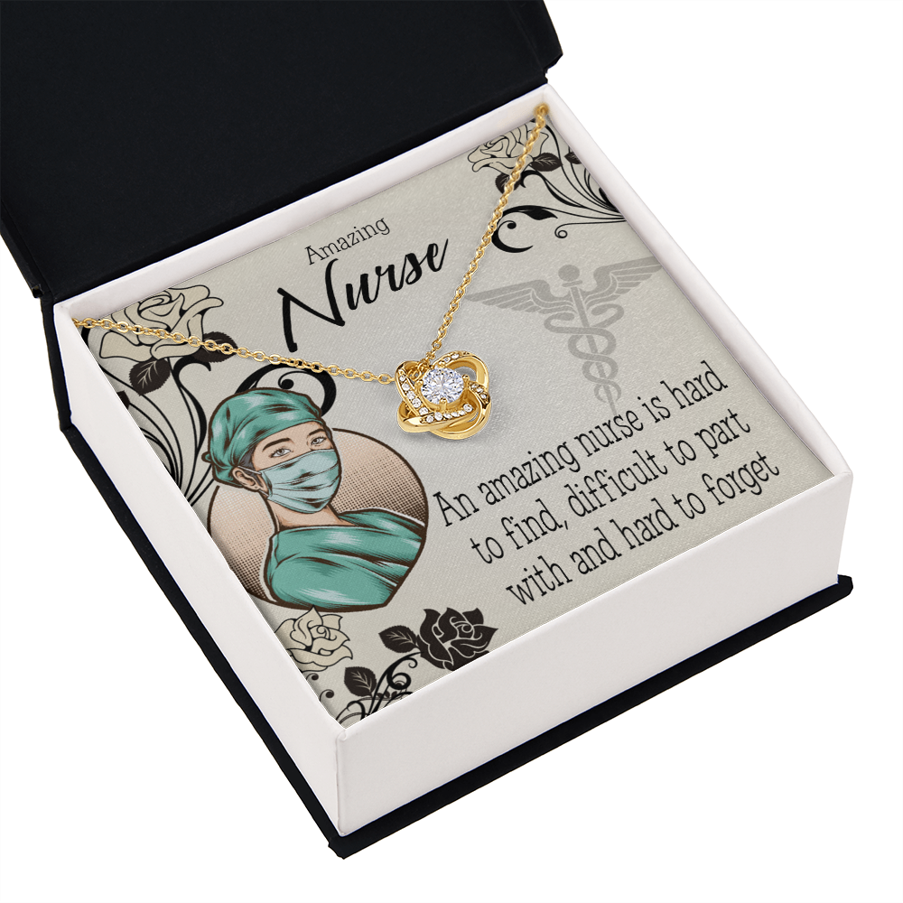 An Amazing Nurse Healthcare Medical Worker Nurse Appreciation Gift Infinity Knot Necklace Message Card-Express Your Love Gifts