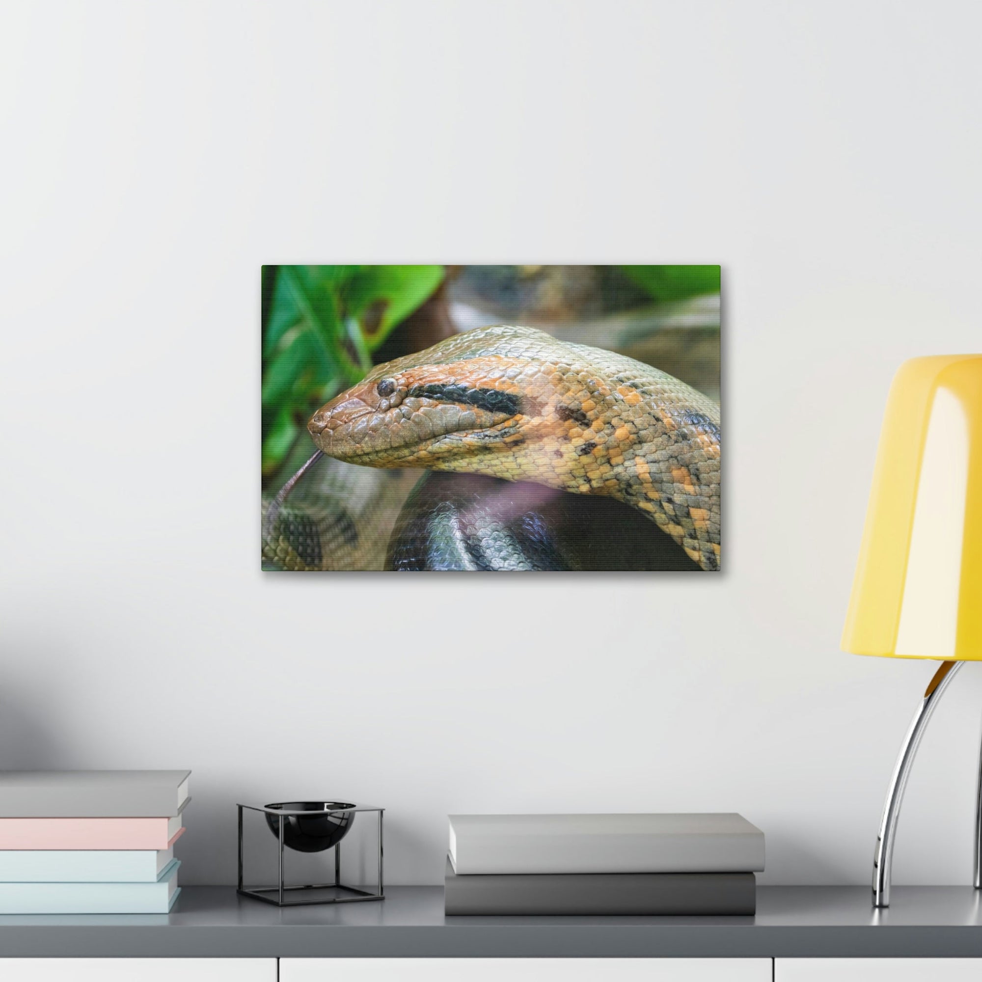 Anaconda Front Side View Anaconda Dangerous Outside Wall Art Ready To Hang Unframed-Express Your Love Gifts