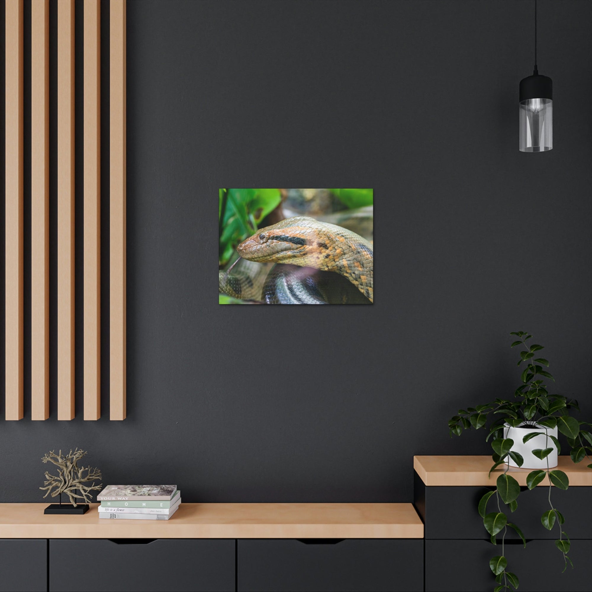 Anaconda Front Side View Anaconda Dangerous Outside Wall Art Ready To Hang Unframed-Express Your Love Gifts