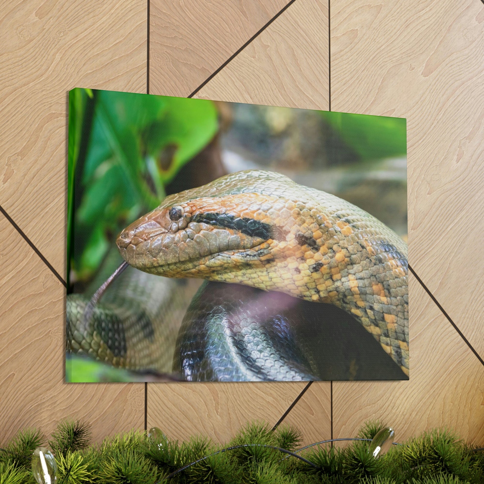 Anaconda Front Side View Anaconda Dangerous Outside Wall Art Ready To Hang Unframed-Express Your Love Gifts