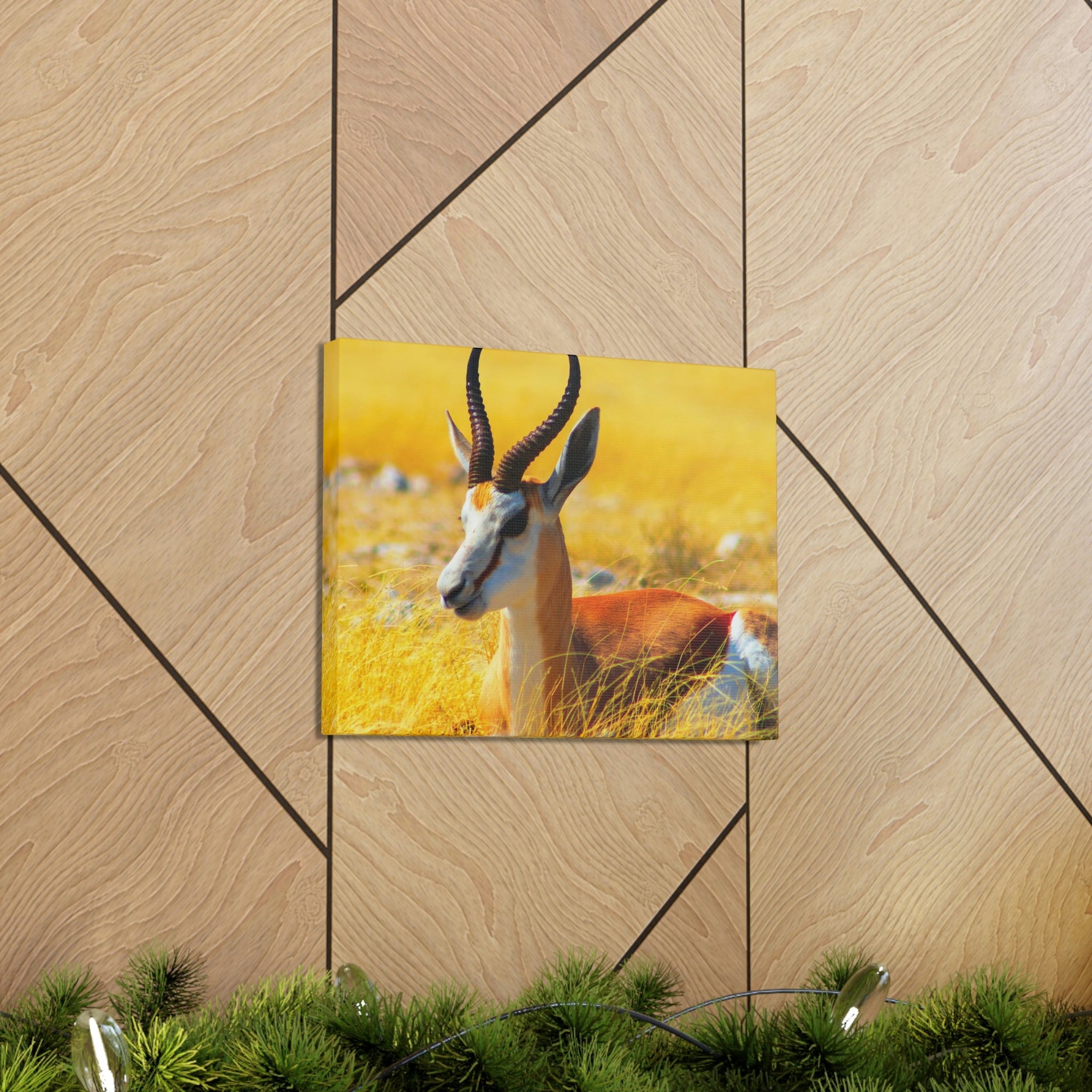 Antelope In Tall Yellow Grass Antelope Wild African Outside Wall Art Ready To Hang Unframed-Express Your Love Gifts