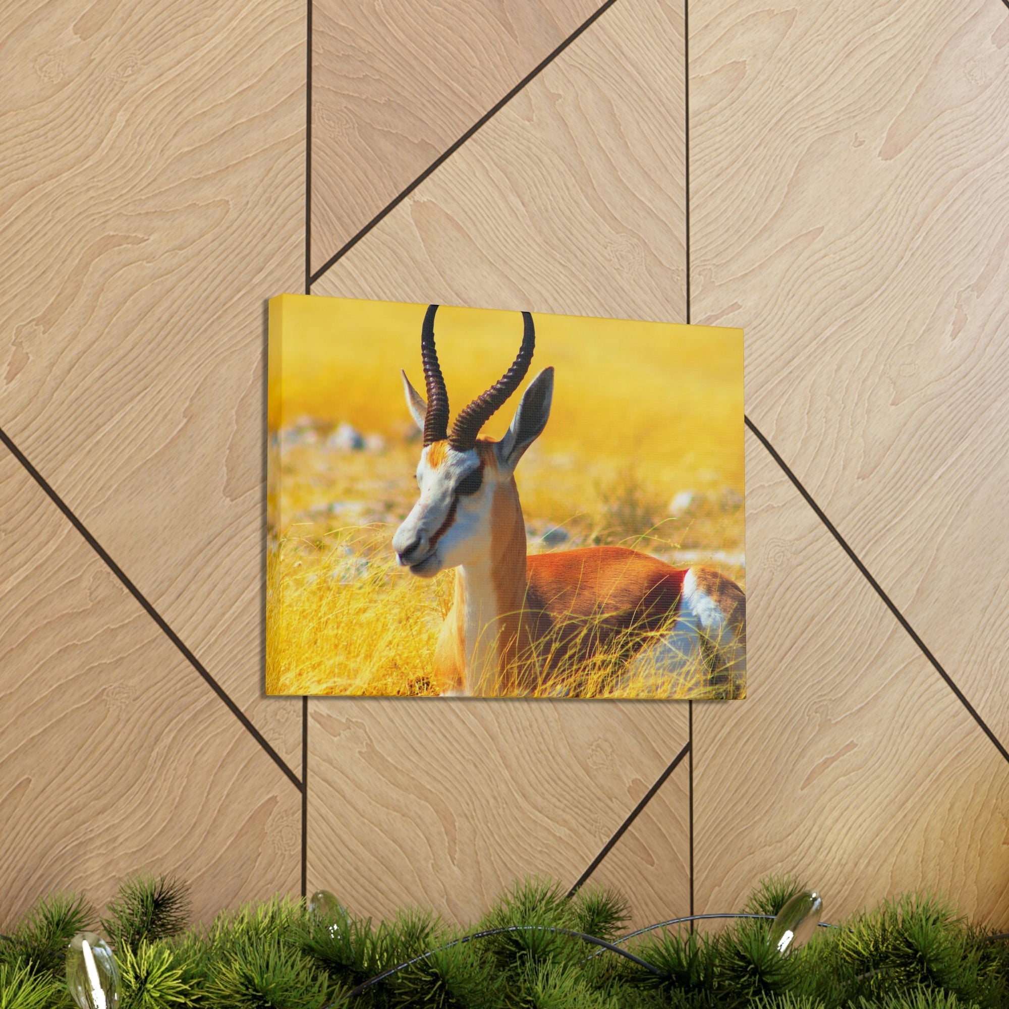 Antelope In Tall Yellow Grass Antelope Wild African Outside Wall Art Ready To Hang Unframed-Express Your Love Gifts