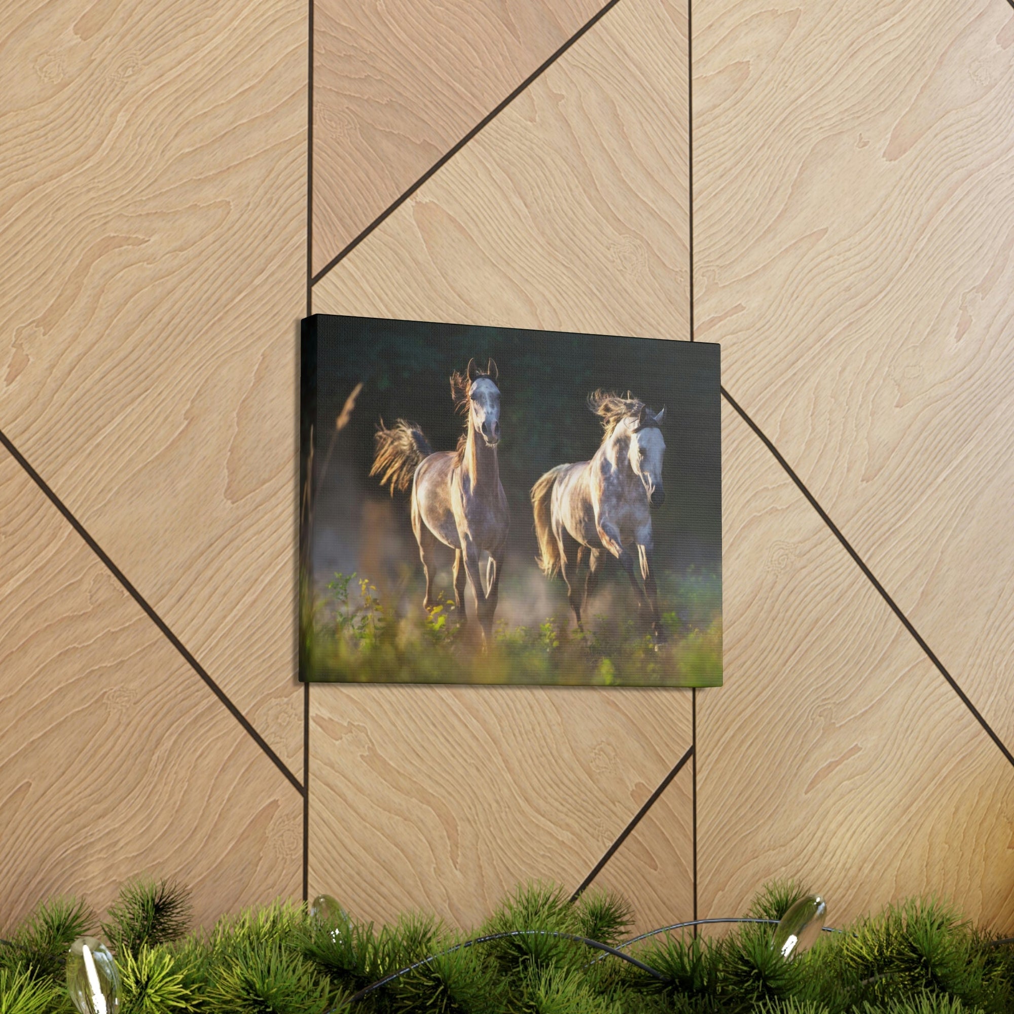 Scripture Walls Arab Horse Couple Arab Horse Troop Print Animal Wall Art Wildlife Canvas Prints Wall Art Ready to Hang Unframed-Express Your Love Gifts