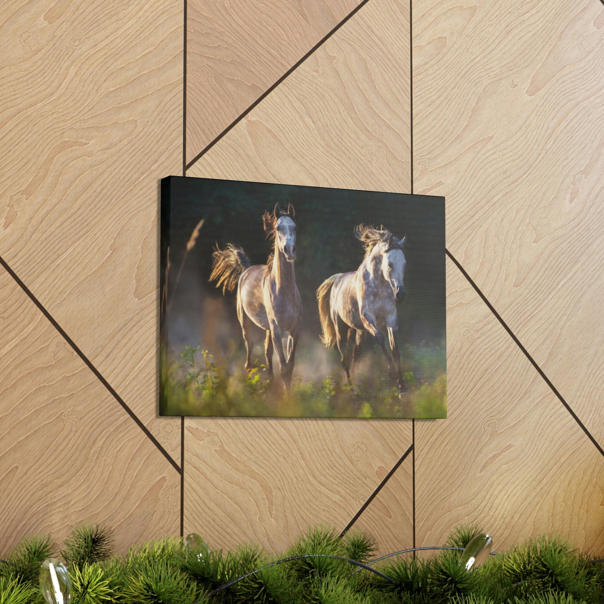 Scripture Walls Arab Horse Couple Arab Horse Troop Print Animal Wall Art Wildlife Canvas Prints Wall Art Ready to Hang Unframed-Express Your Love Gifts