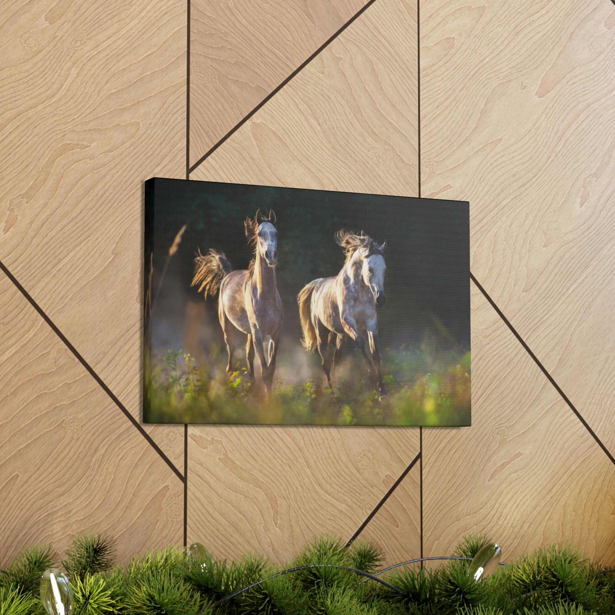 Scripture Walls Arab Horse Couple Arab Horse Troop Print Animal Wall Art Wildlife Canvas Prints Wall Art Ready to Hang Unframed-Express Your Love Gifts