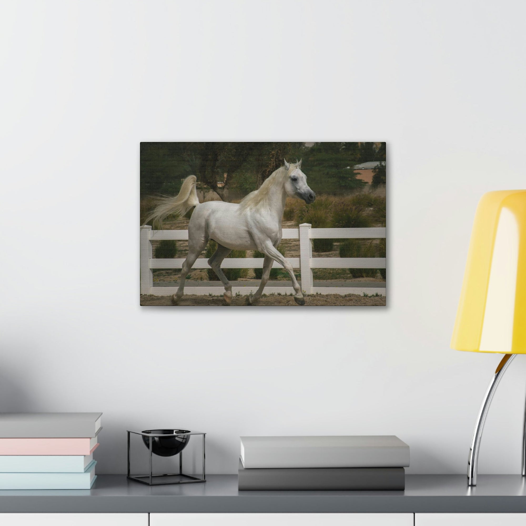 Scripture Walls Arab Horse Hunting Arab Horse on Hunt Print Animal Wall Art Wildlife Canvas Prints Wall Art Ready to Hang Unframed-Express Your Love Gifts