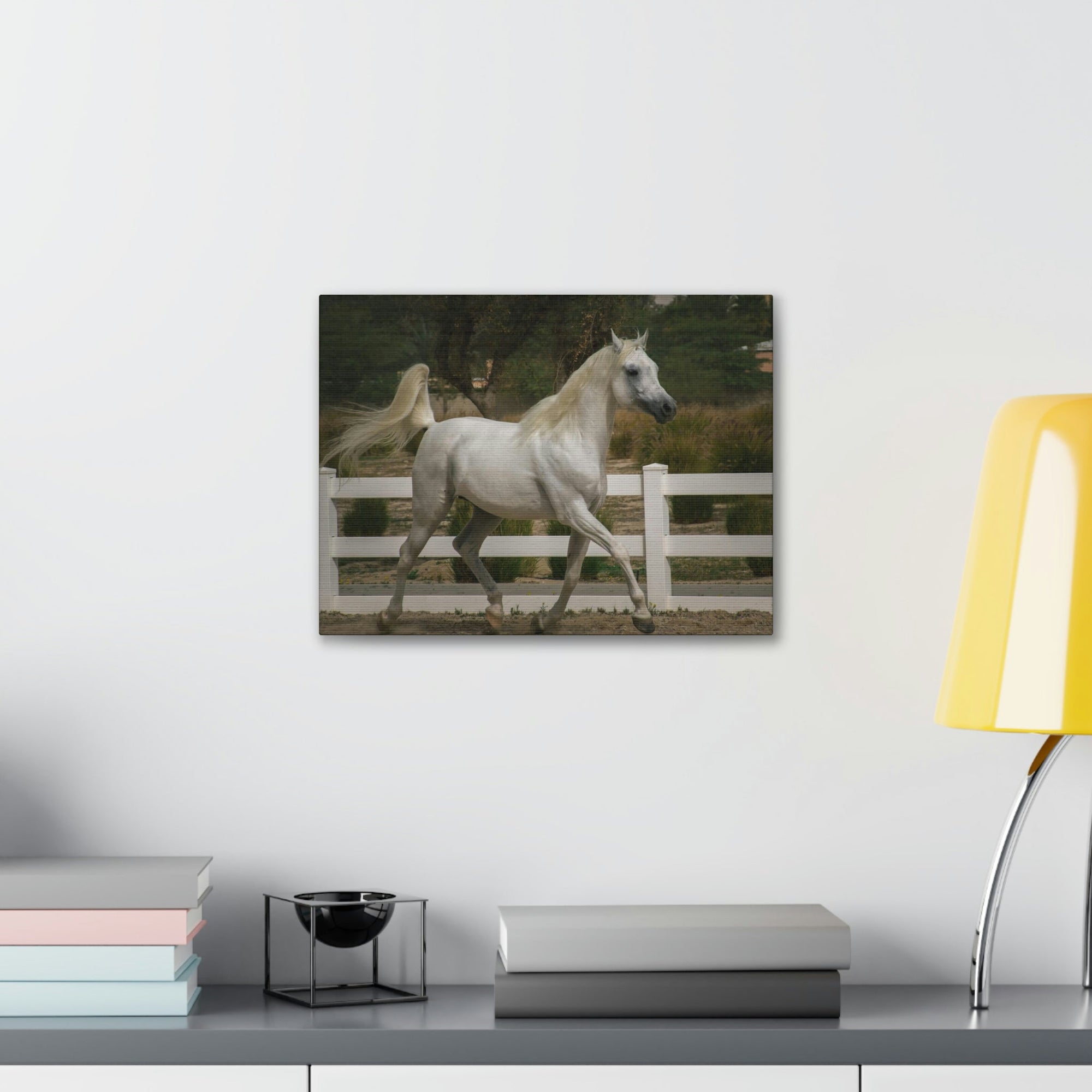 Scripture Walls Arab Horse Hunting Arab Horse on Hunt Print Animal Wall Art Wildlife Canvas Prints Wall Art Ready to Hang Unframed-Express Your Love Gifts