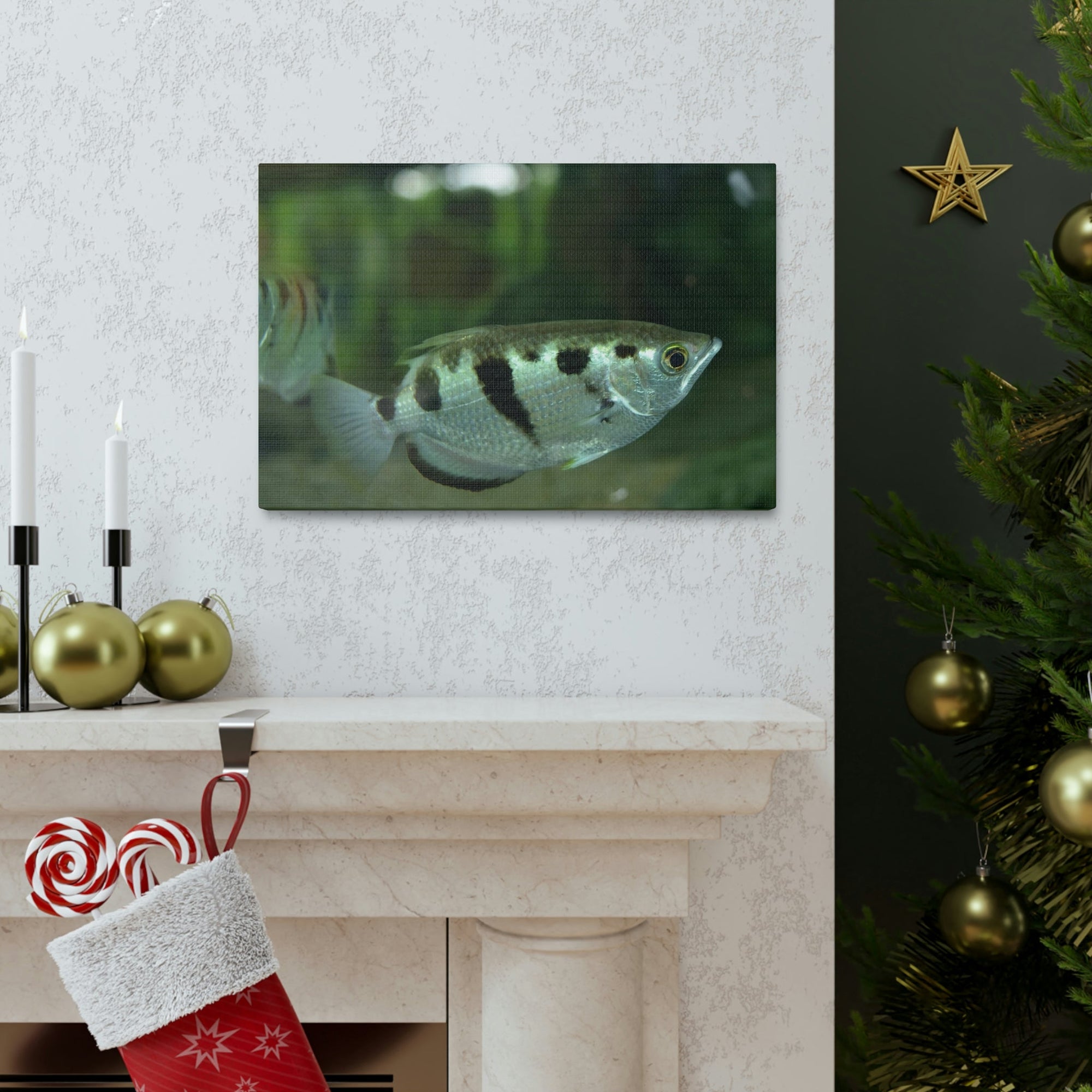 Scripture Walls Archer Fish Hunting Archer Fish on Hunt Print Animal Wall Art Wildlife Canvas Prints Wall Art Ready to Hang Unframed-Express Your Love Gifts