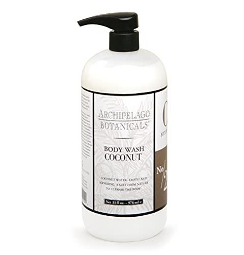 Archipelago Botanicals Coconut Body Wash Decadent and Nourishing Daily Wash. Free from Parabens and Sulfates (33 fl oz)-Express Your Love Gifts