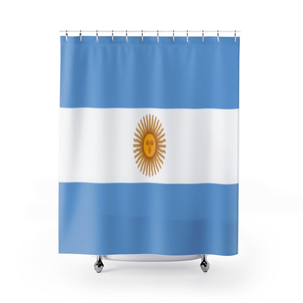 Argentina Flag Stylish Design 71&quot; x 74&quot; Elegant Waterproof Shower Curtain for a Spa-like Bathroom Paradise Exceptional Craftsmanship-Express Your Love Gifts