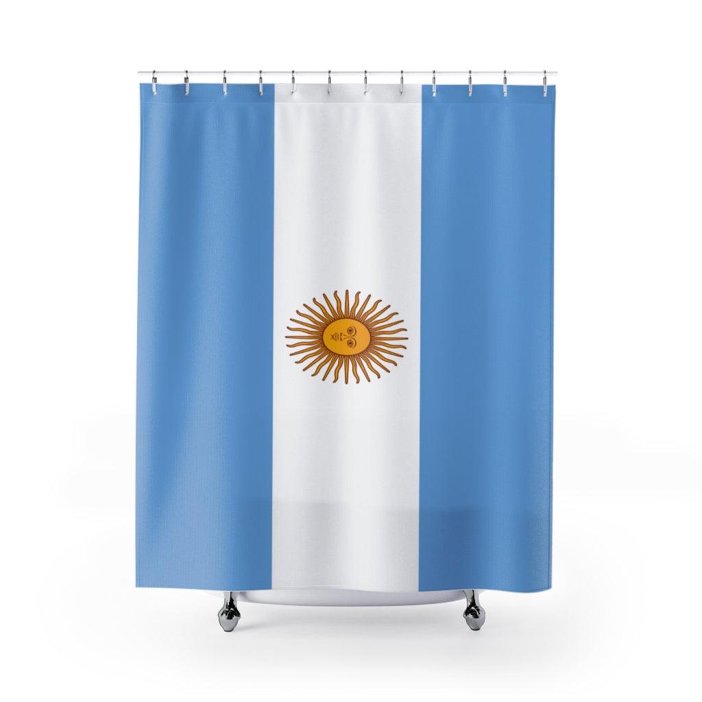 Argentina Flag Stylish Design 71" x 74" Elegant Waterproof Shower Curtain for a Spa-like Bathroom Paradise Exceptional Craftsmanship-Express Your Love Gifts