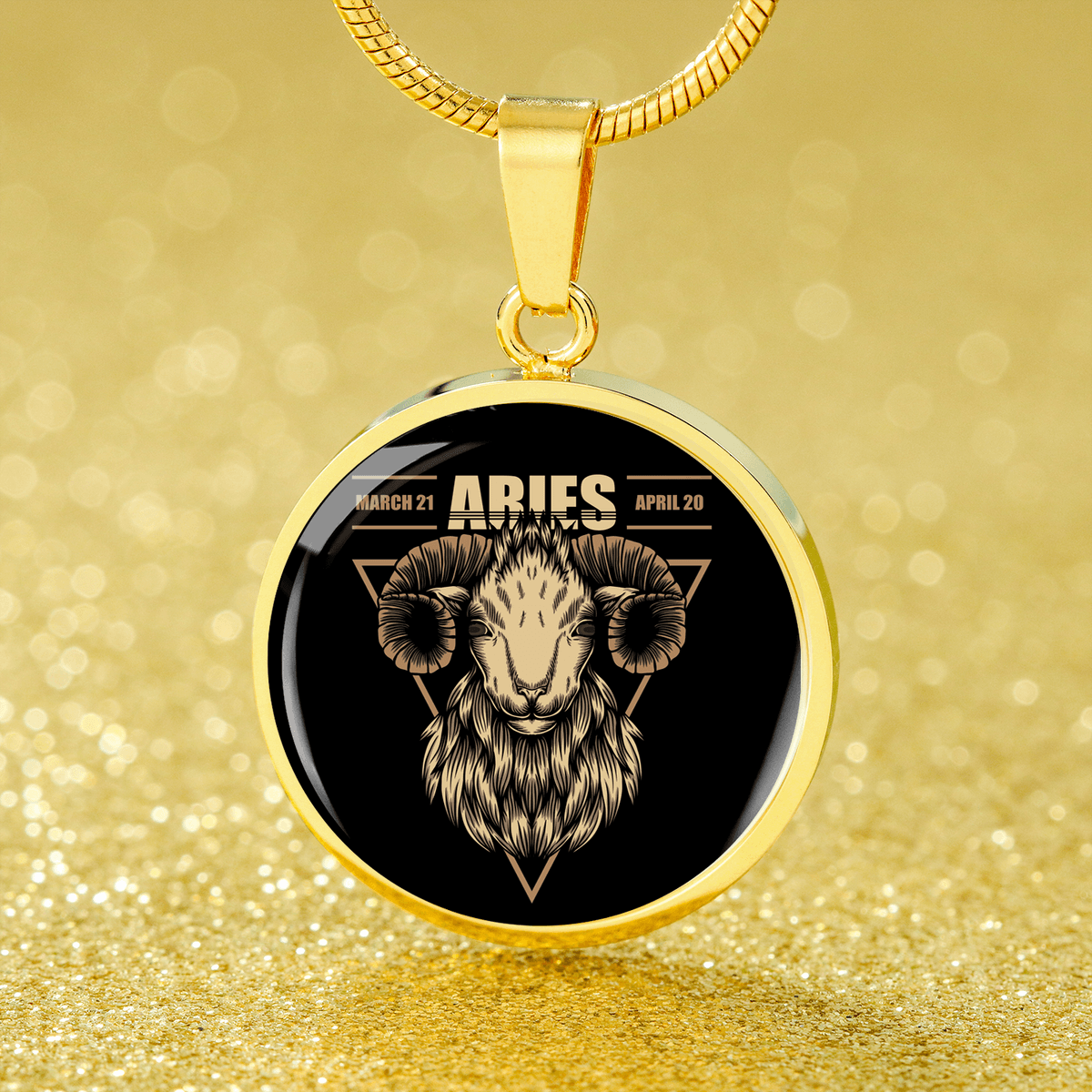 Aries Astrological Zodiac Sign Necklace Stainless Steel or 18k Gold 18-22"-Express Your Love Gifts