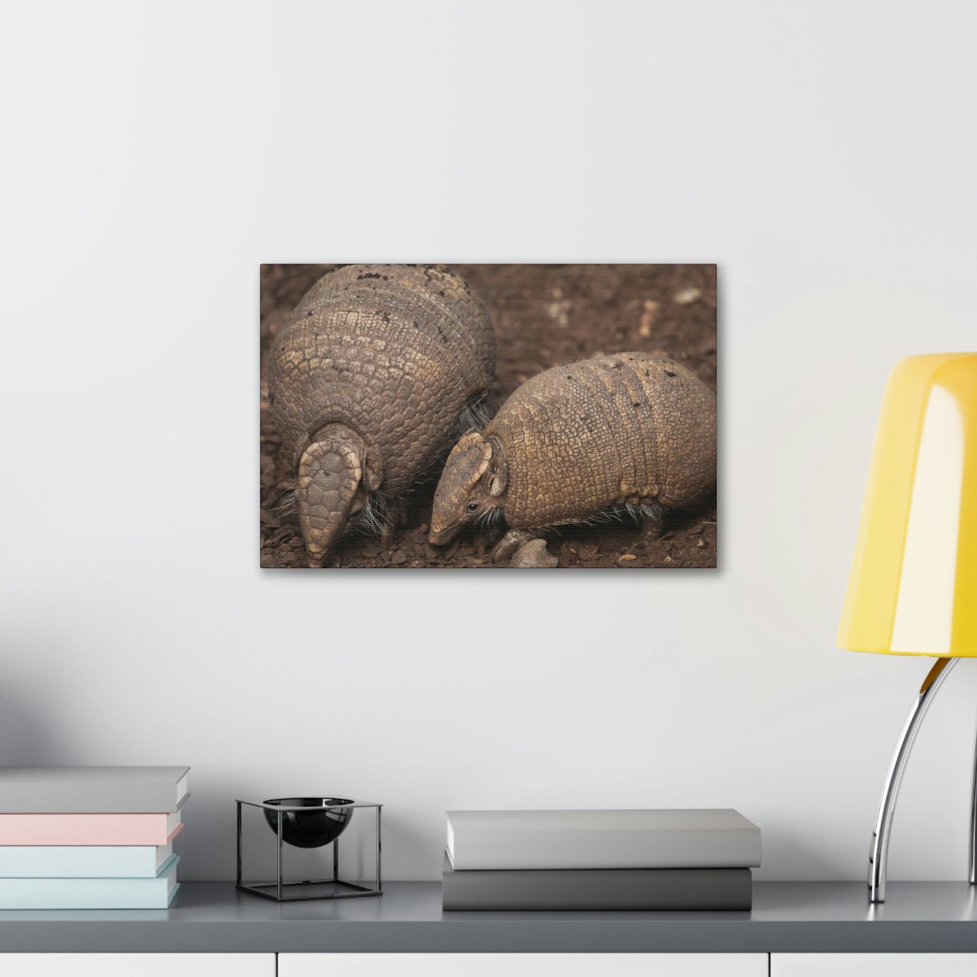 Scripture Walls Armadillo Couple Armadillo Troop Print Animal Wall Art Wildlife Canvas Prints Wall Art Ready to Hang Unframed-Express Your Love Gifts