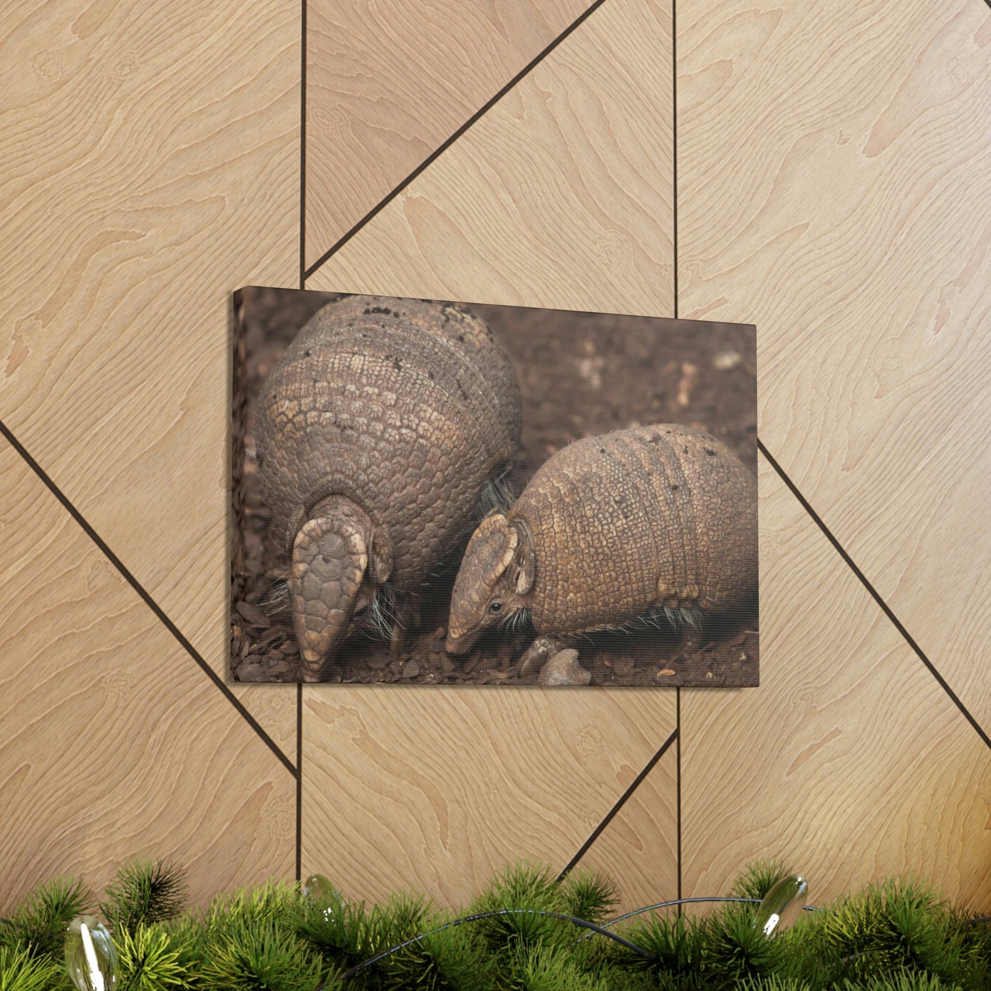 Scripture Walls Armadillo Couple Armadillo Troop Print Animal Wall Art Wildlife Canvas Prints Wall Art Ready to Hang Unframed-Express Your Love Gifts