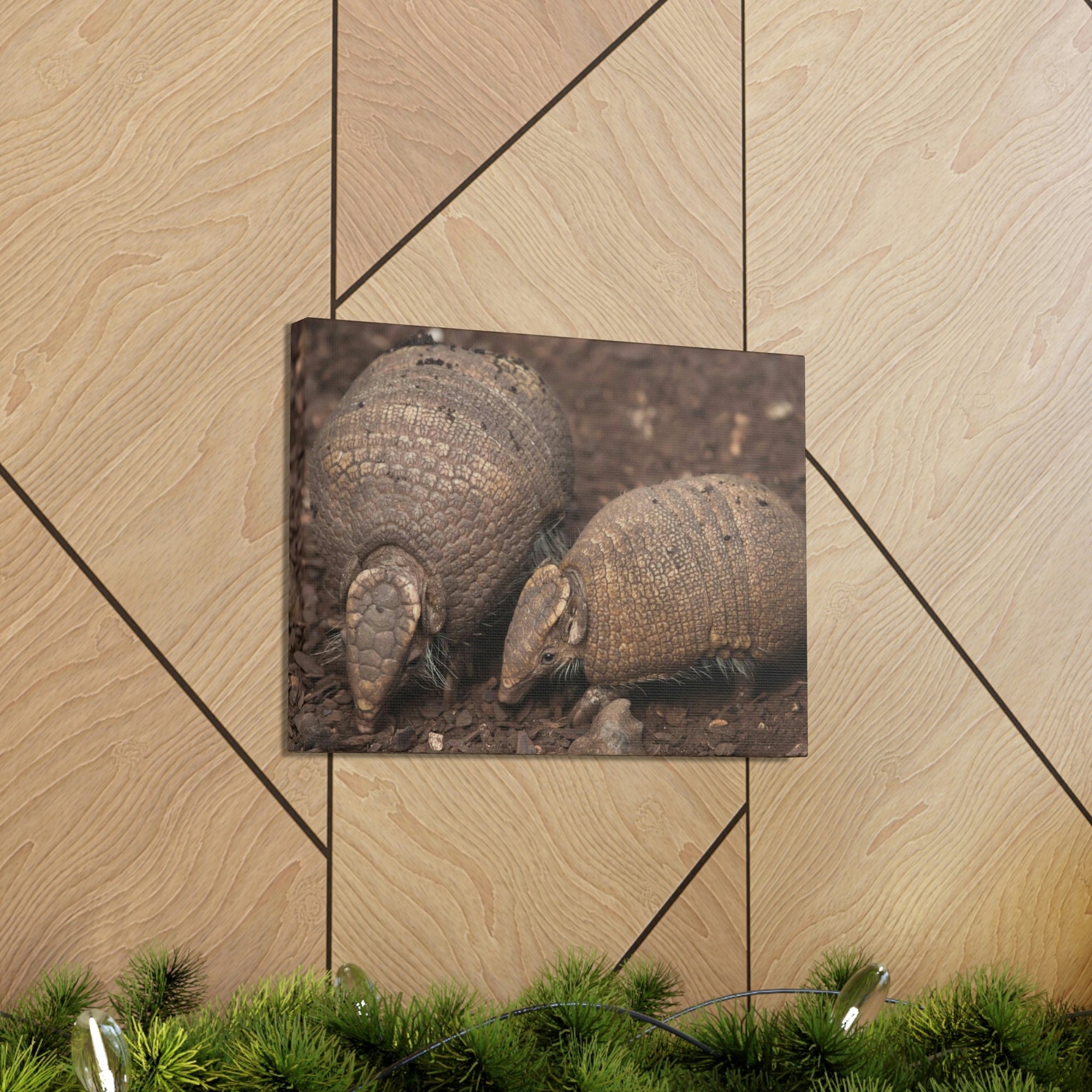 Scripture Walls Armadillo Couple Armadillo Troop Print Animal Wall Art Wildlife Canvas Prints Wall Art Ready to Hang Unframed-Express Your Love Gifts