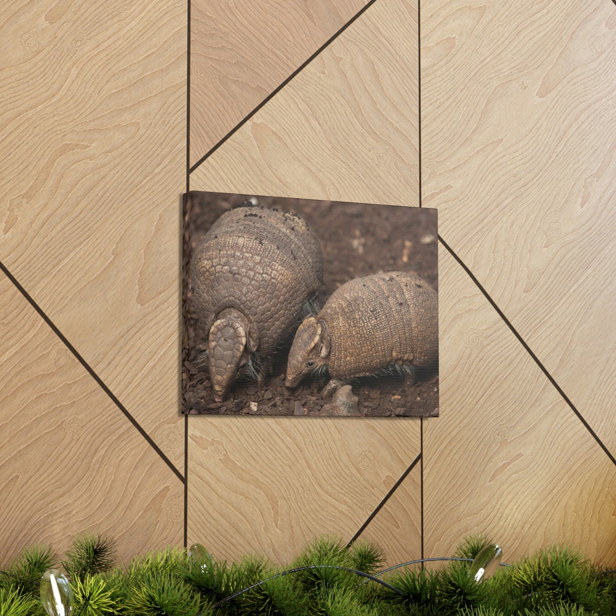 Scripture Walls Armadillo Couple Armadillo Troop Print Animal Wall Art Wildlife Canvas Prints Wall Art Ready to Hang Unframed-Express Your Love Gifts