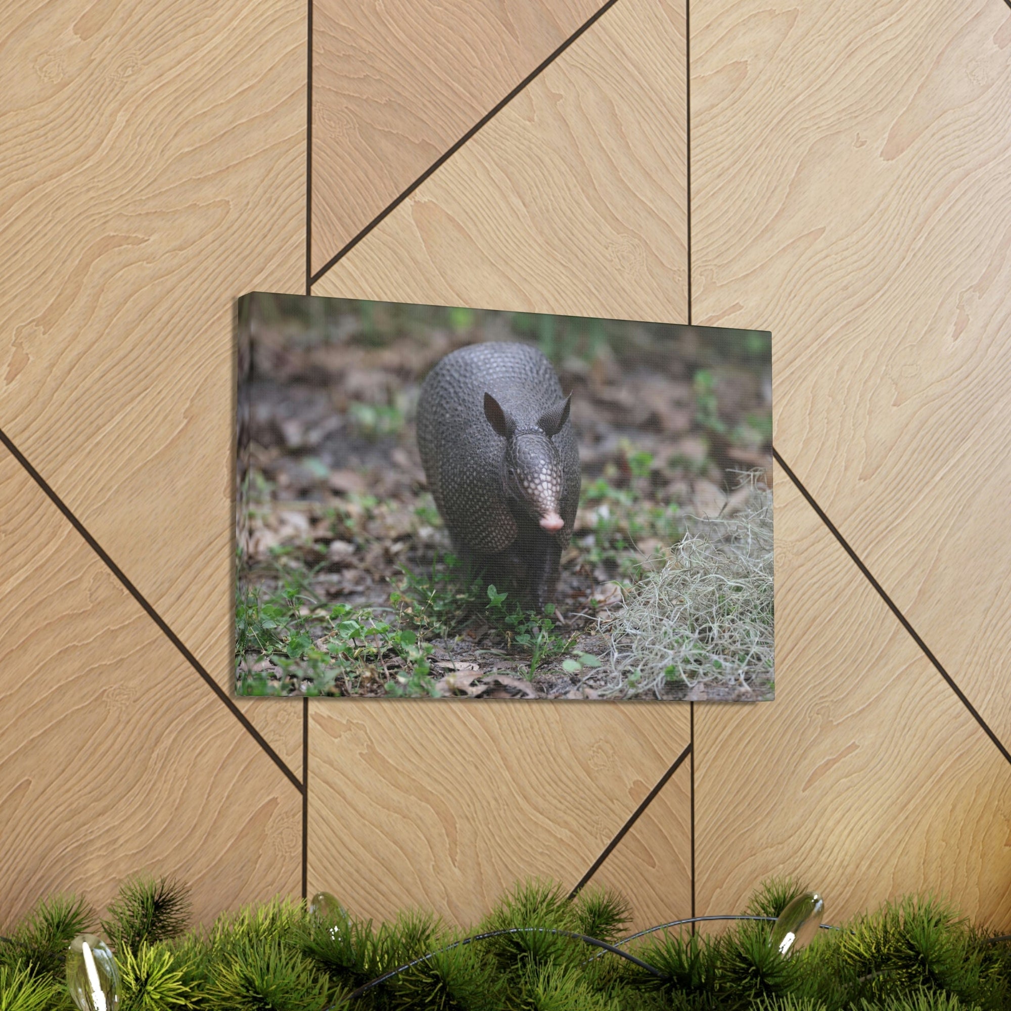 Scripture Walls Armadillo Hunting Armadillo on Hunt Print Animal Wall Art Wildlife Canvas Prints Wall Art Ready to Hang Unframed-Express Your Love Gifts