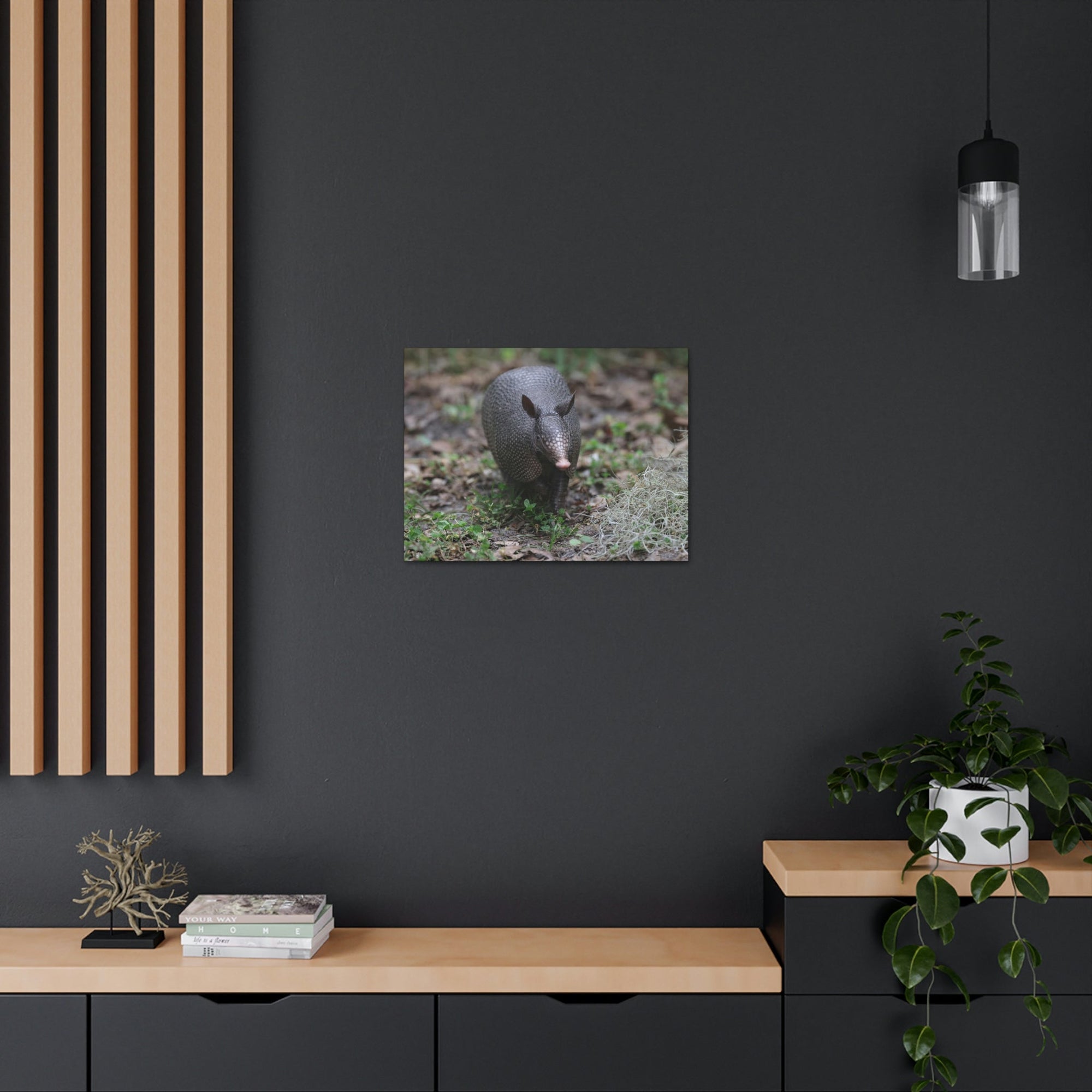 Scripture Walls Armadillo Hunting Armadillo on Hunt Print Animal Wall Art Wildlife Canvas Prints Wall Art Ready to Hang Unframed-Express Your Love Gifts