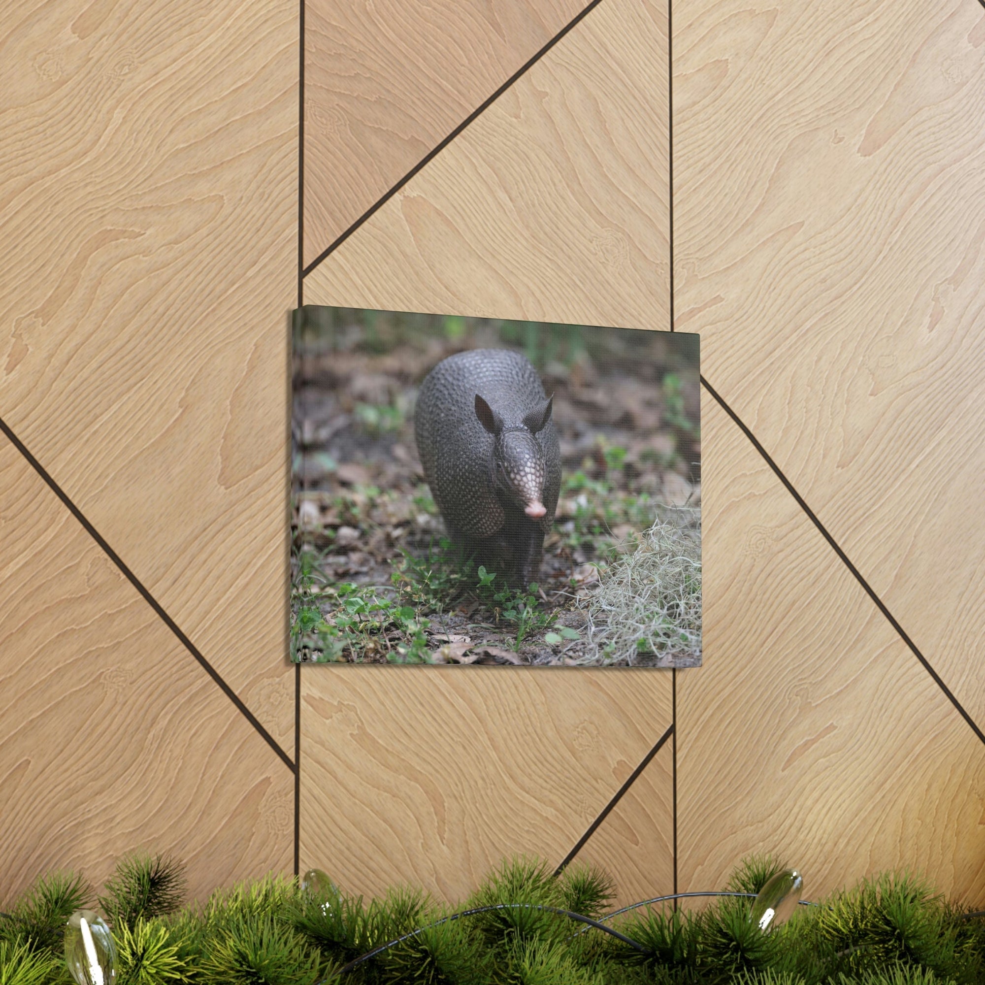 Scripture Walls Armadillo Hunting Armadillo on Hunt Print Animal Wall Art Wildlife Canvas Prints Wall Art Ready to Hang Unframed-Express Your Love Gifts