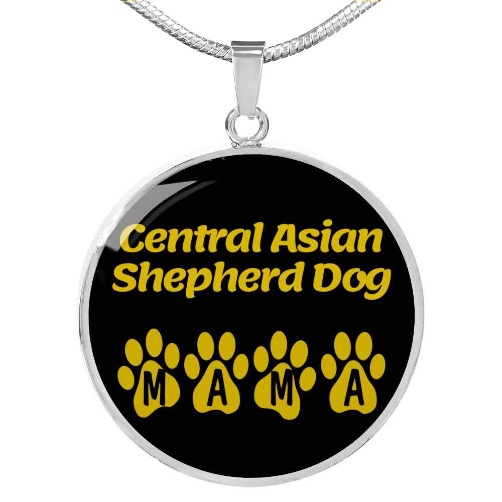 Asian Shepherd Dog Mama Circle Necklace Stainless Steel or 18k Gold 18-22" Dog Owner Lover-Express Your Love Gifts