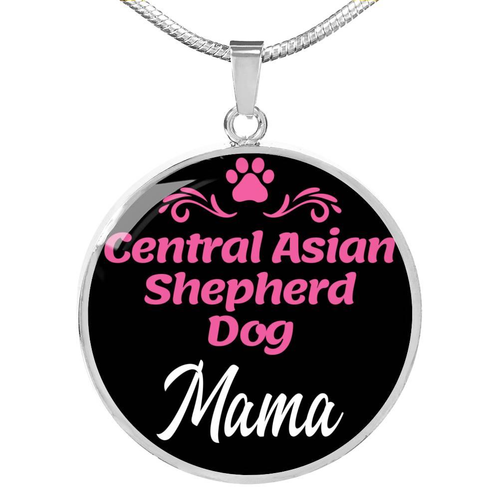 Asian Shepherd Dog Mama Necklace Circle Pendant Stainless Steel or 18k Gold 18-22" Dog Mom Pendant-Express Your Love Gifts