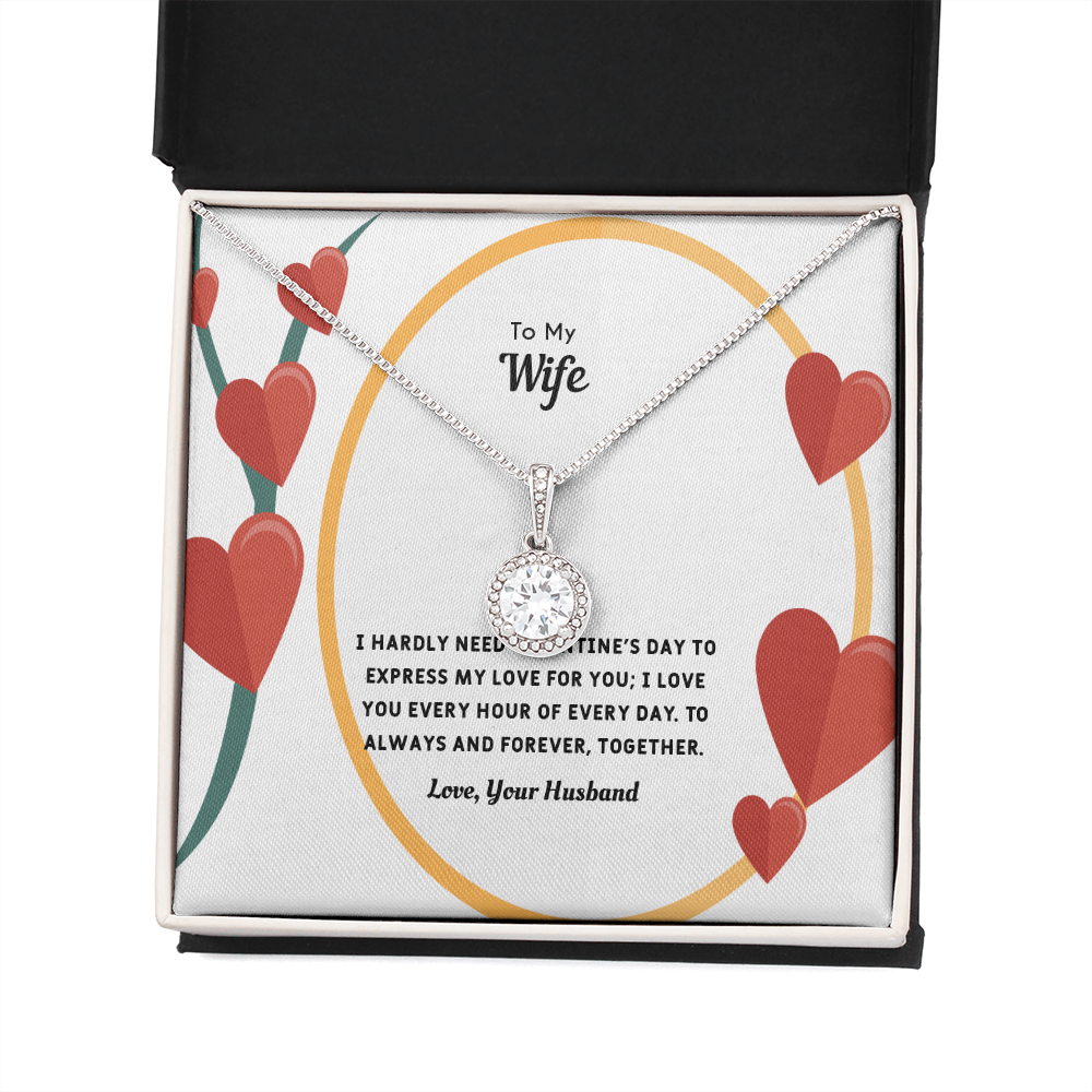Wife Valentines Gift Love You Every Hour Eternal Union Necklace-Express Your Love Gifts