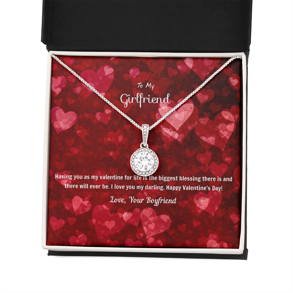 To My Girlfriend Valentines Gift You&#39;re the Biggest Blessing Eternal Union Necklace-Express Your Love Gifts