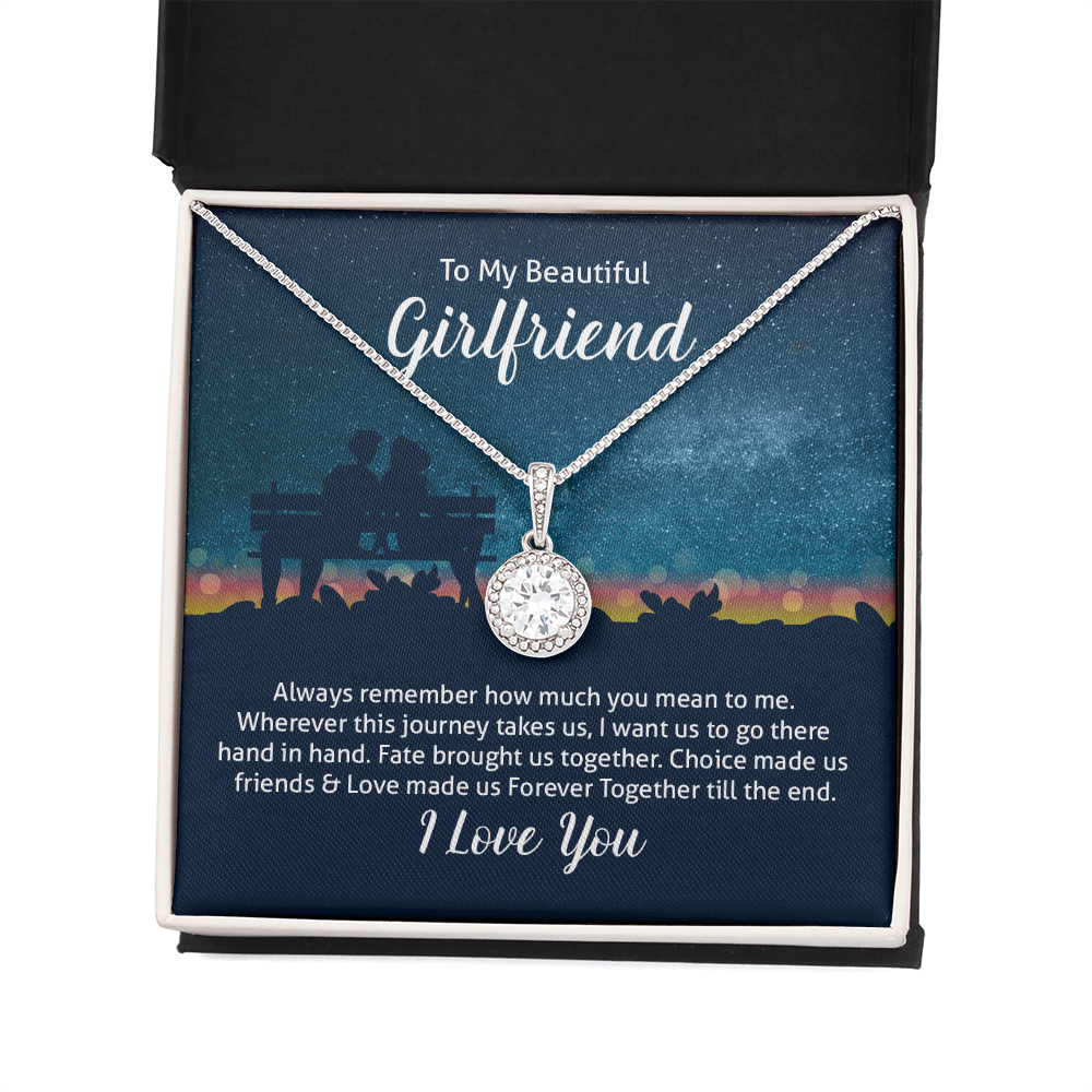 To My Beautiful Wife Always Remember How Much You Mean to Me Eternal Union Necklace-Express Your Love Gifts