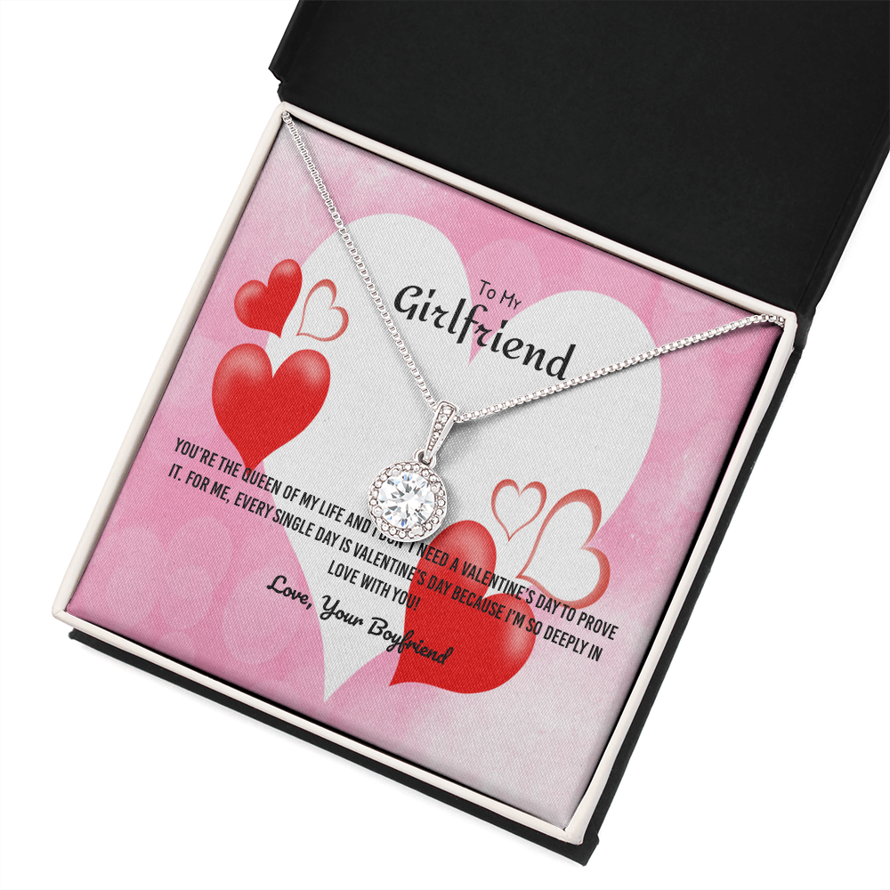 To My Girlfriend Valentines Gift Queen of My Life Eternal Union Necklace-Express Your Love Gifts