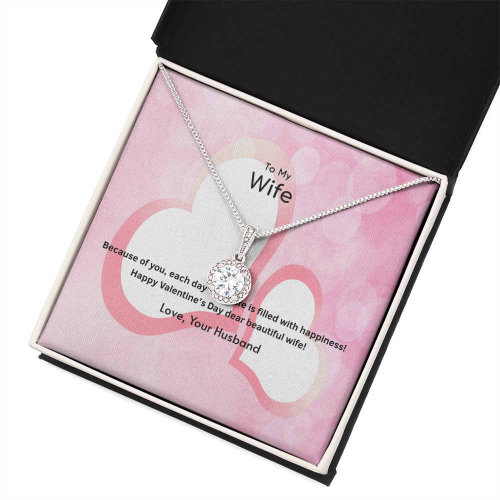 Wife Valentines Gift Each Day Eternal Union Necklace-Express Your Love Gifts