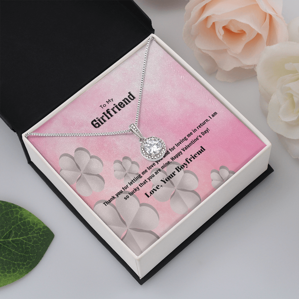 To My Girlfriend Valentines Gift Lucky That You Are Mine Eternal Union Necklace-Express Your Love Gifts