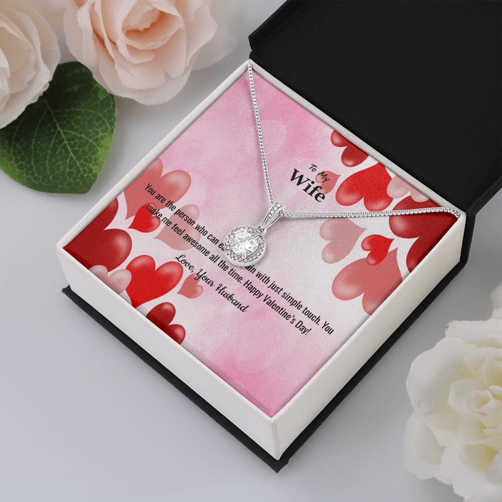 Wife Valentines Gift You Make Me Feel Awesome Eternal Union Necklace-Express Your Love Gifts