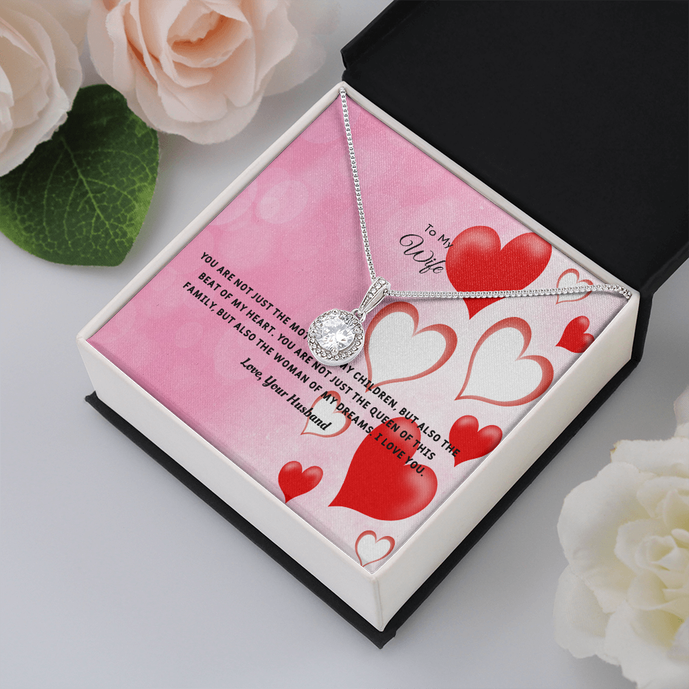 Wife Valentines Gift Queen of the Family Eternal Union Necklace-Express Your Love Gifts