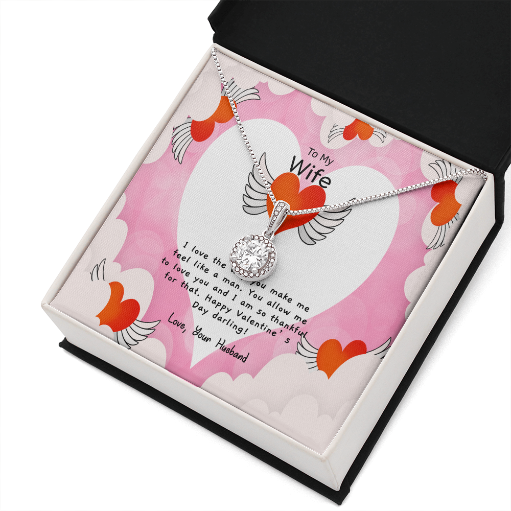 Wife Valentines Gift Like a Man Eternal Union Necklace-Express Your Love Gifts