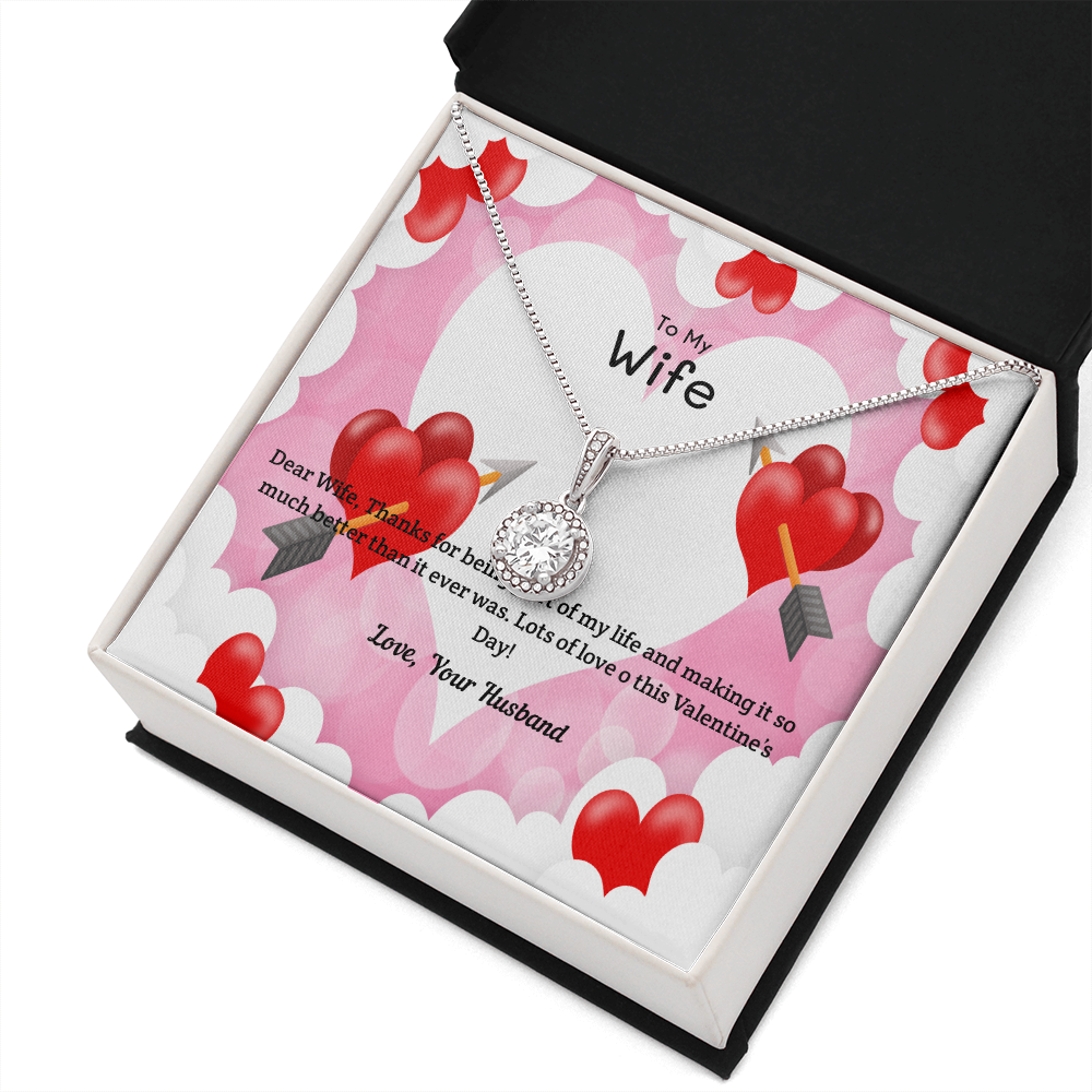 Wife Valentines Gift Life Much Better Eternal Union Necklace-Express Your Love Gifts