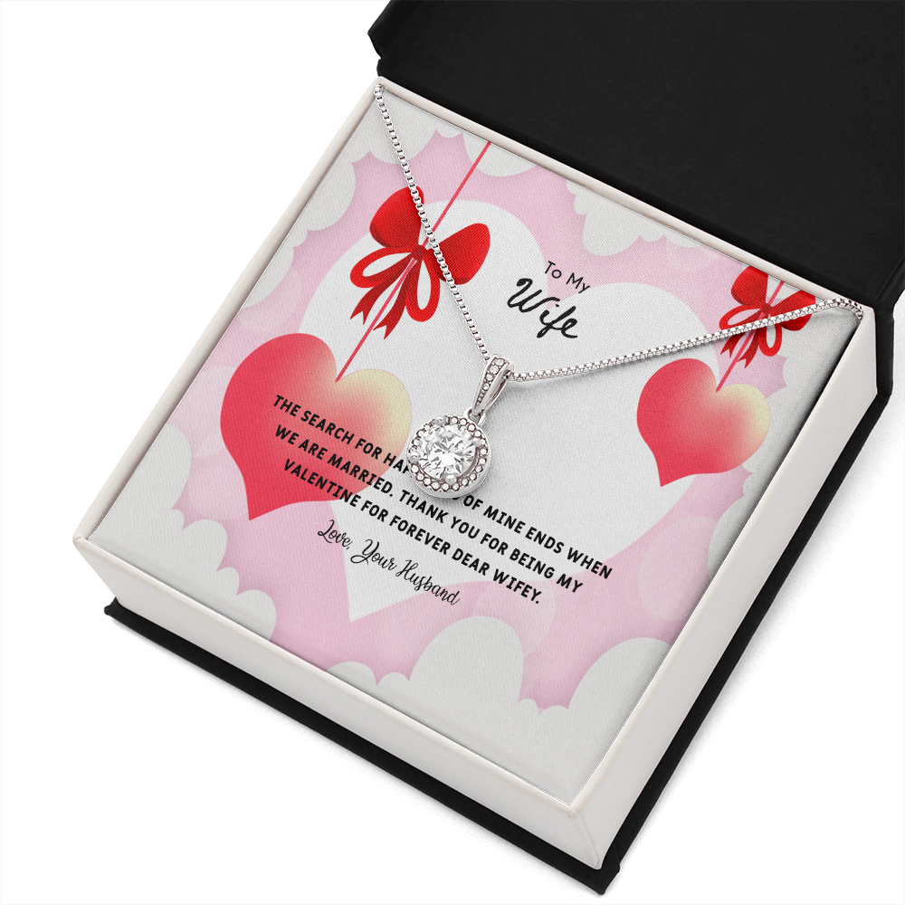 Wife Valentines Gift Search For Happiness Eternal Union Necklace-Express Your Love Gifts