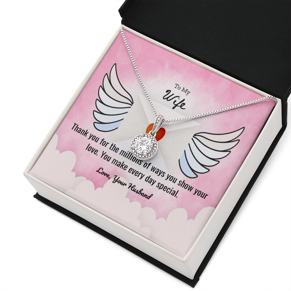 Wife Valentines Gift Millions of Ways Eternal Union Necklace-Express Your Love Gifts