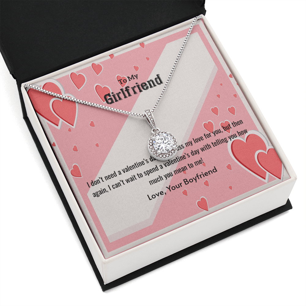 To My Girlfriend Valentines Gift What You Mean Eternal Union Necklace-Express Your Love Gifts