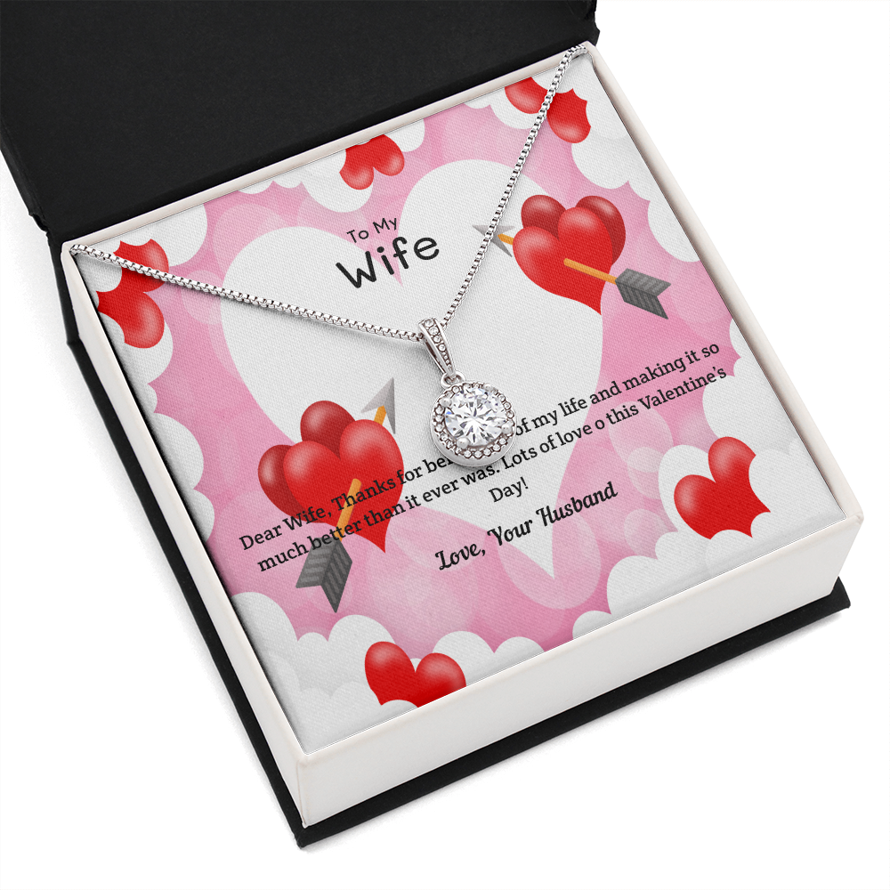 Wife Valentines Gift Life Much Better Eternal Union Necklace-Express Your Love Gifts