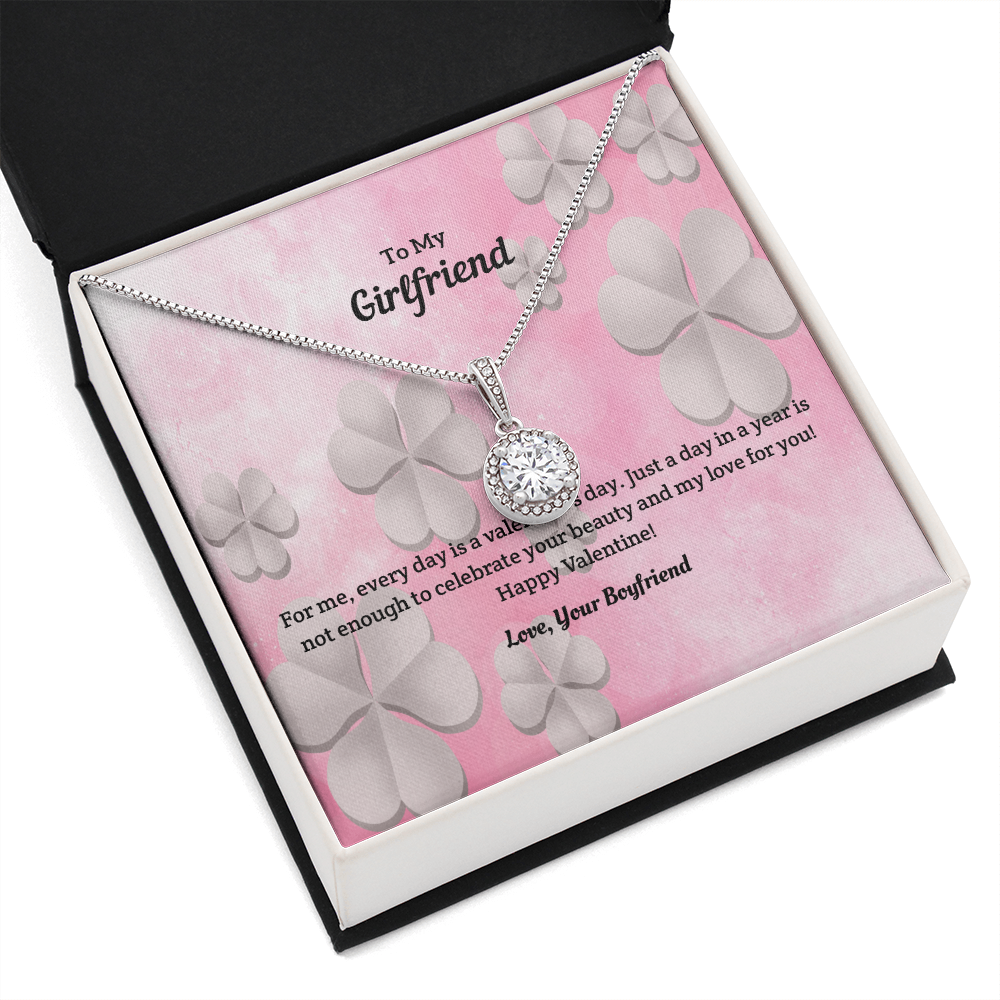 To My Girlfriend Valentines Gift Every Day is a Valentine's Day Eternal Union Necklace-Express Your Love Gifts