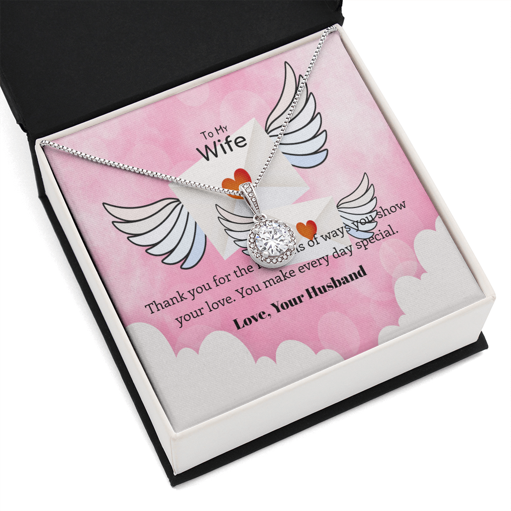 Wife Valentines Gift Show Your Love Eternal Union Necklace-Express Your Love Gifts