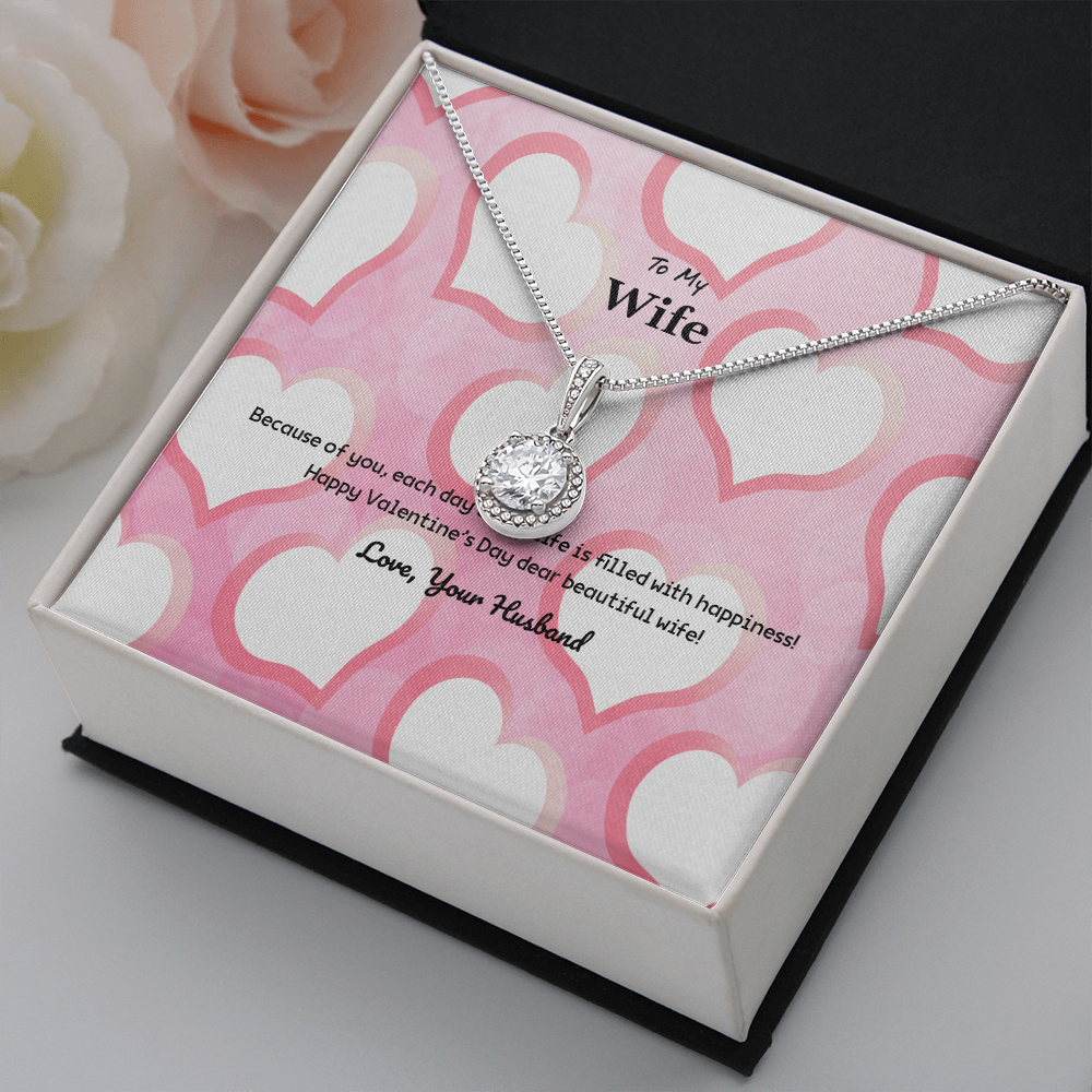 Wife Valentines Gift Filled With Happiness Eternal Union Necklace-Express Your Love Gifts
