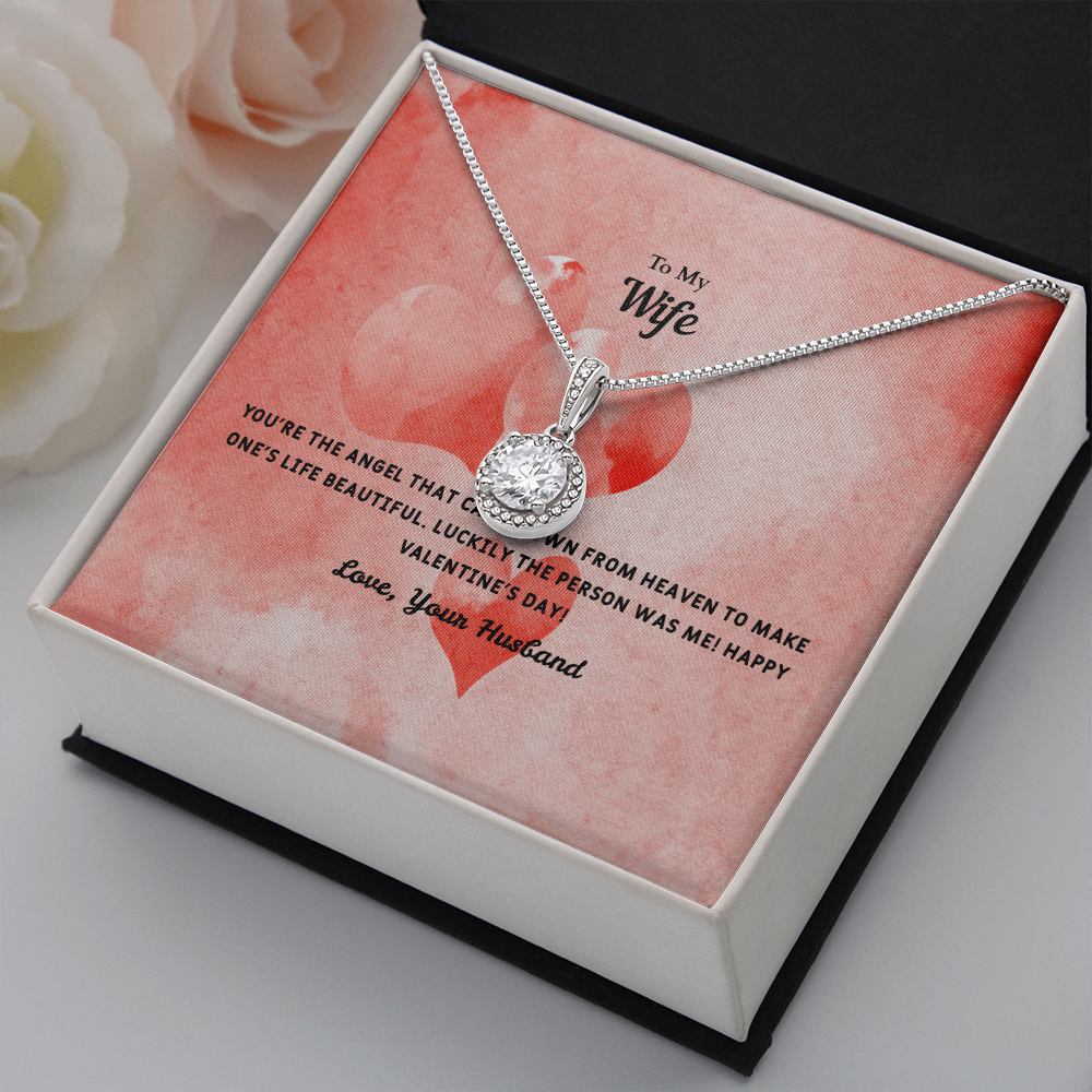 Wife Valentines Gift Angel From Heaven Eternal Union Necklace-Express Your Love Gifts