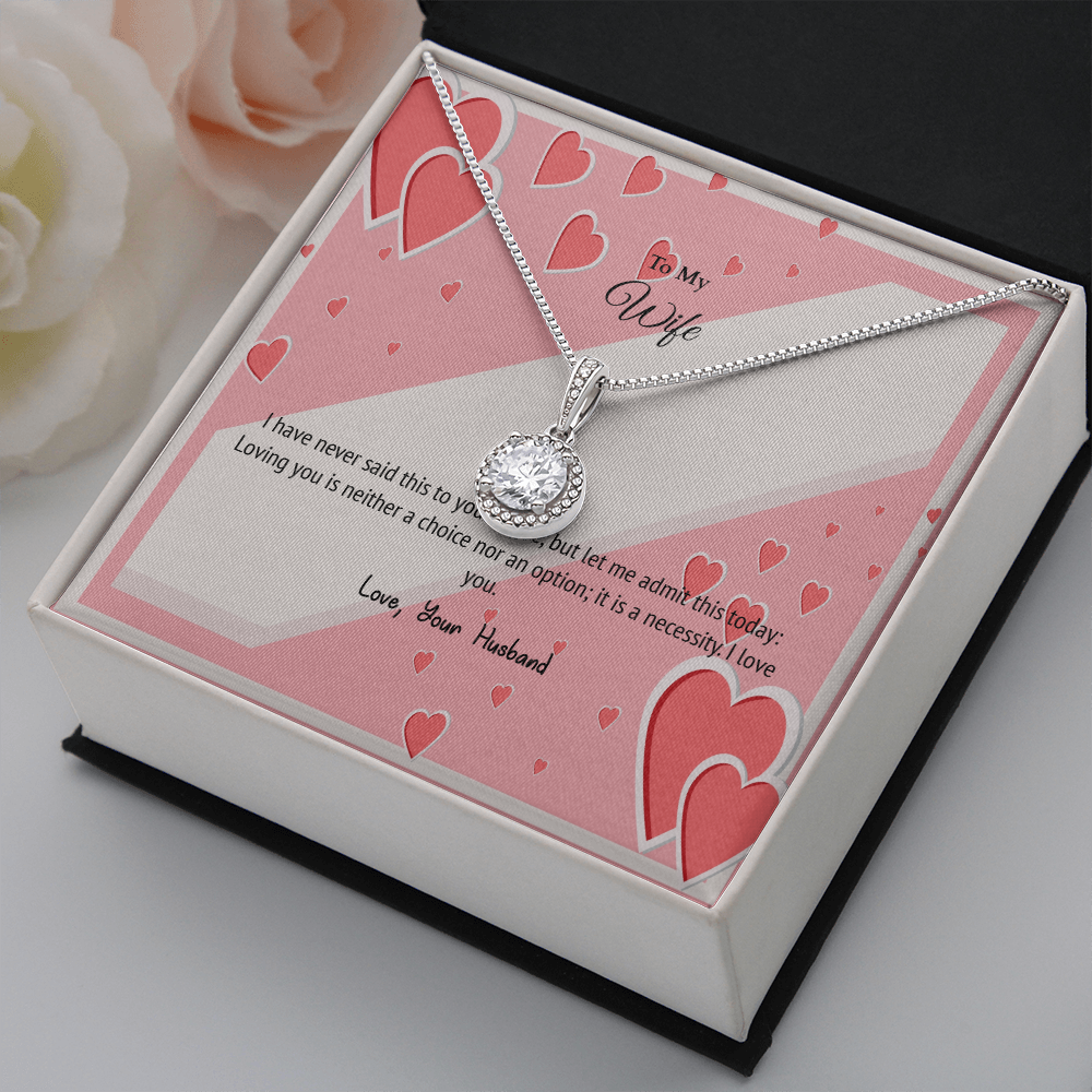Wife Valentines Gift Love is Necessity Eternal Union Necklace-Express Your Love Gifts