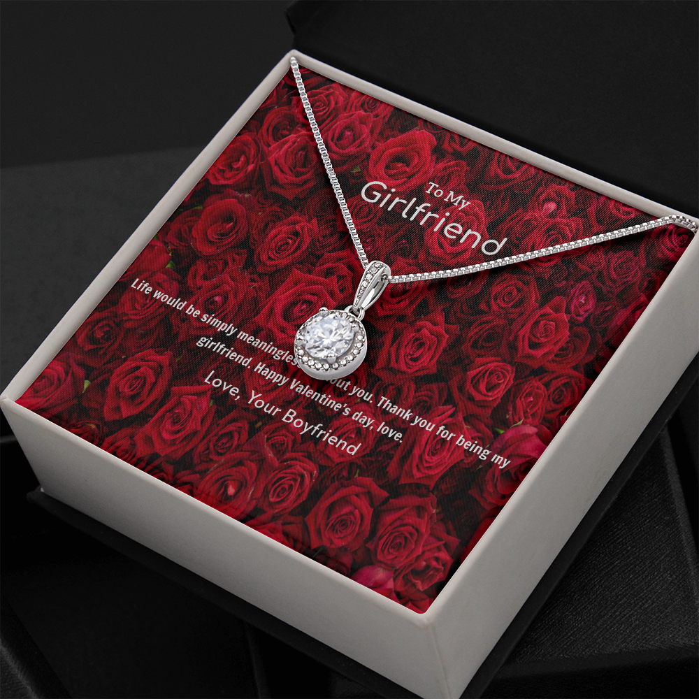 To My Girlfriend Valentines Gift Life is Meaningless Without You Eternal Union Necklace-Express Your Love Gifts
